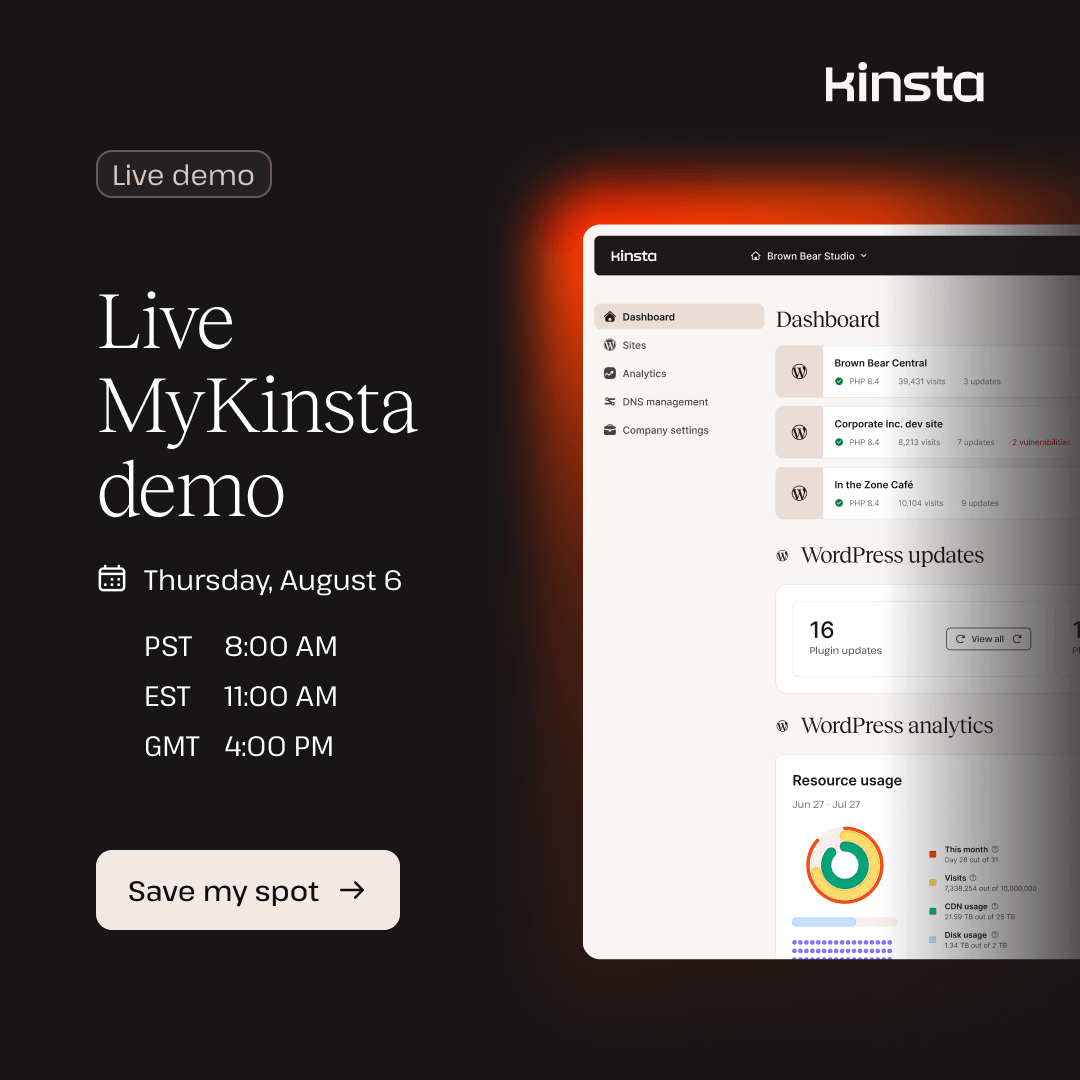 Kinsta Facebook ad