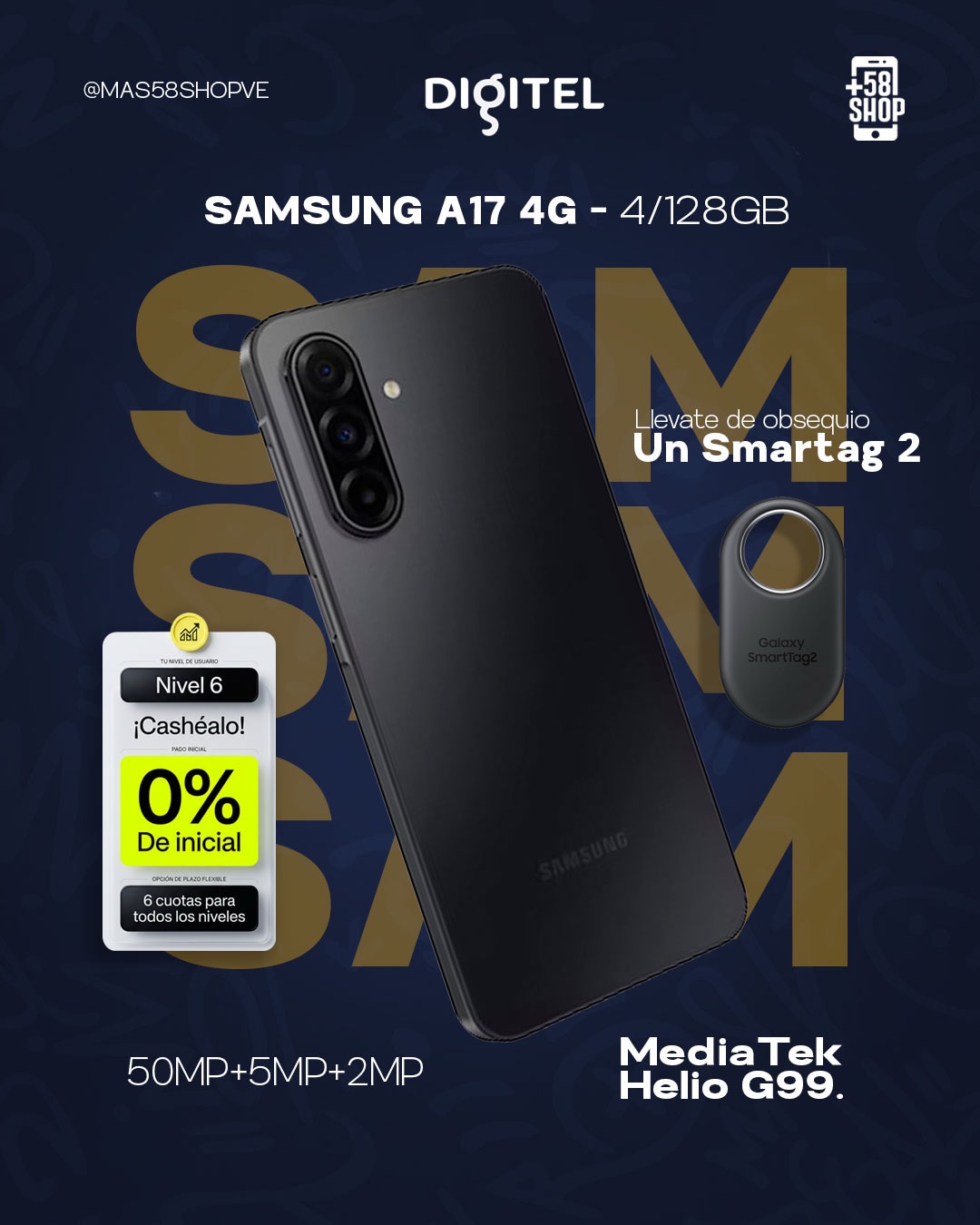 Mas58shopve Facebook ad: ¡Estrenar un Samsung nunca fue tan fácil!