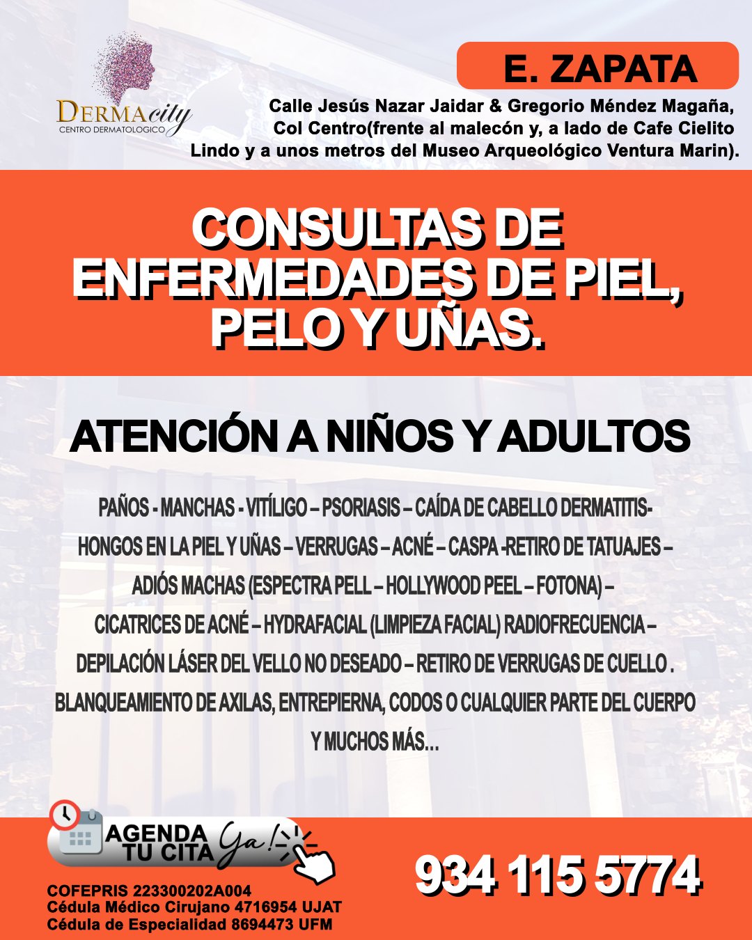 Dermatólogo Dr. Bladimir García Ascencio Facebook ad: 𝗗𝗘𝗥𝗠𝗔𝗖𝗜𝗧𝗬 - 𝗖𝗘𝗡𝗧𝗥𝗢 𝗗𝗘𝗥𝗠𝗔𝗧𝗢𝗟𝗢𝗚𝗜𝗖𝗢