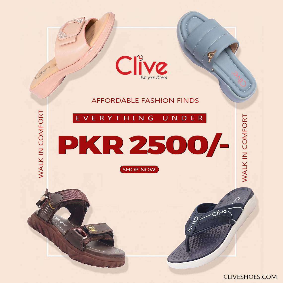Clive Shoes Facebook ad: Exclusive Offer!