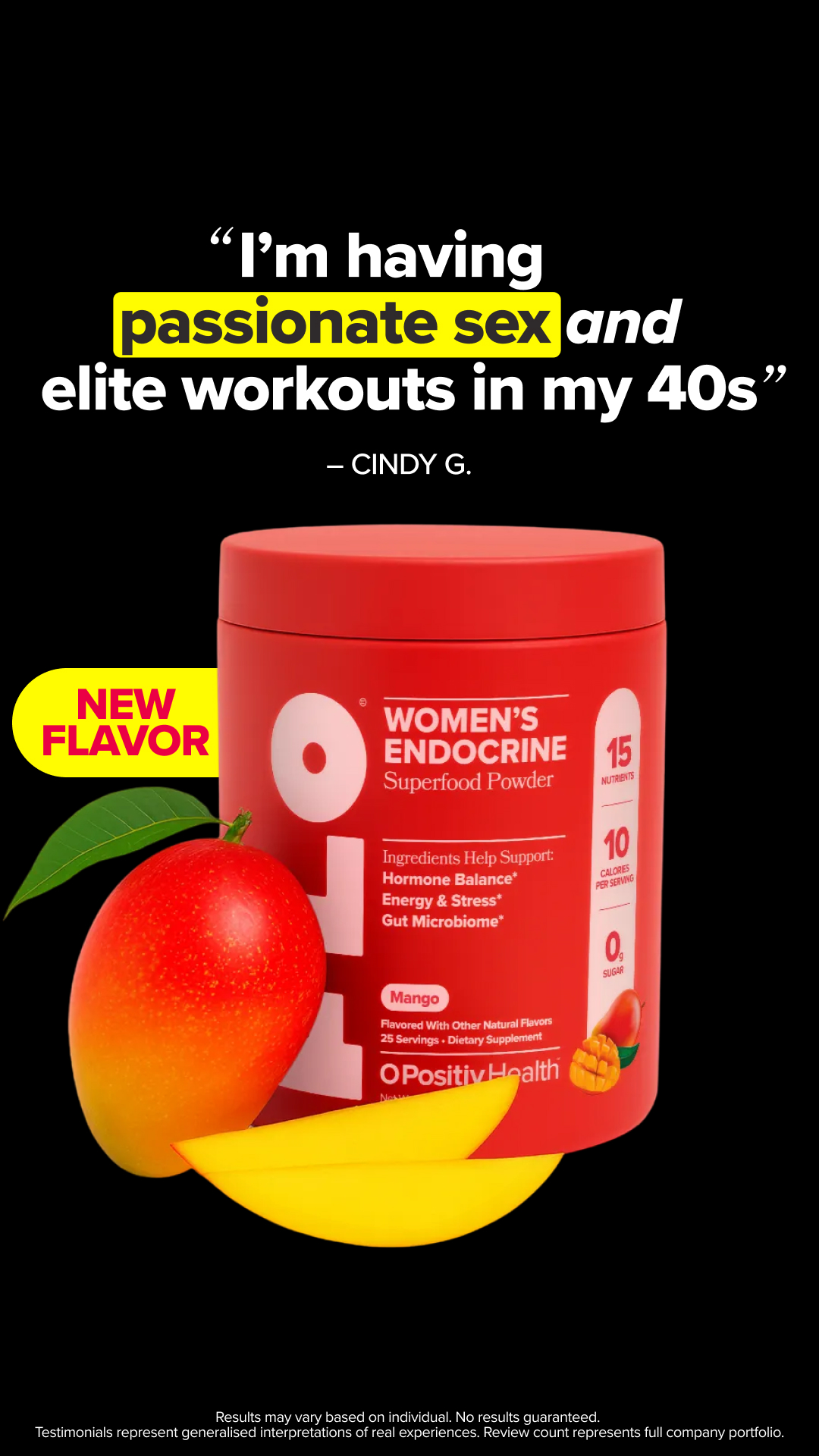 O Positiv Women's Health Facebook ad