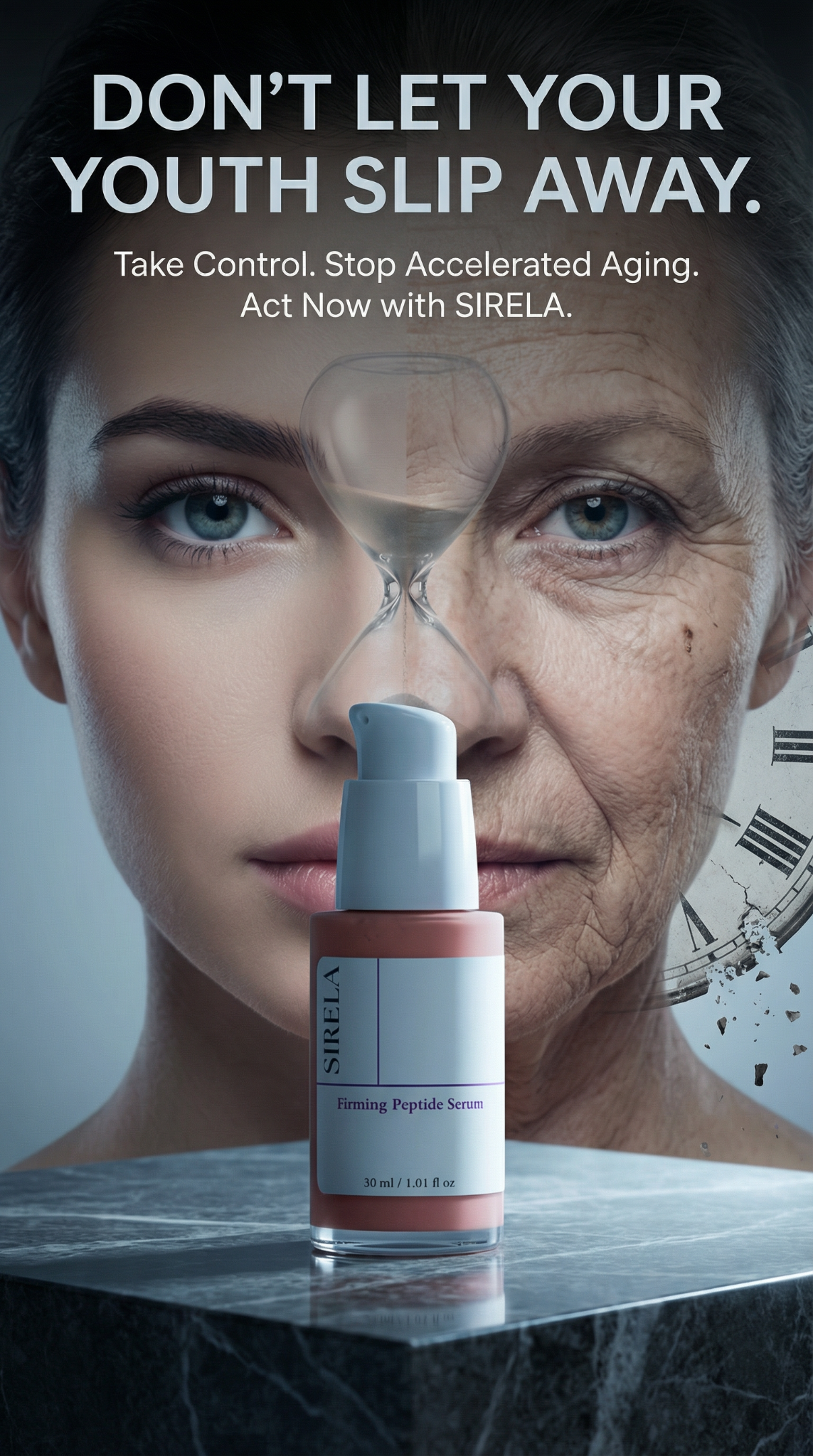 Sirela Skincare Facebook ad: Take control today!