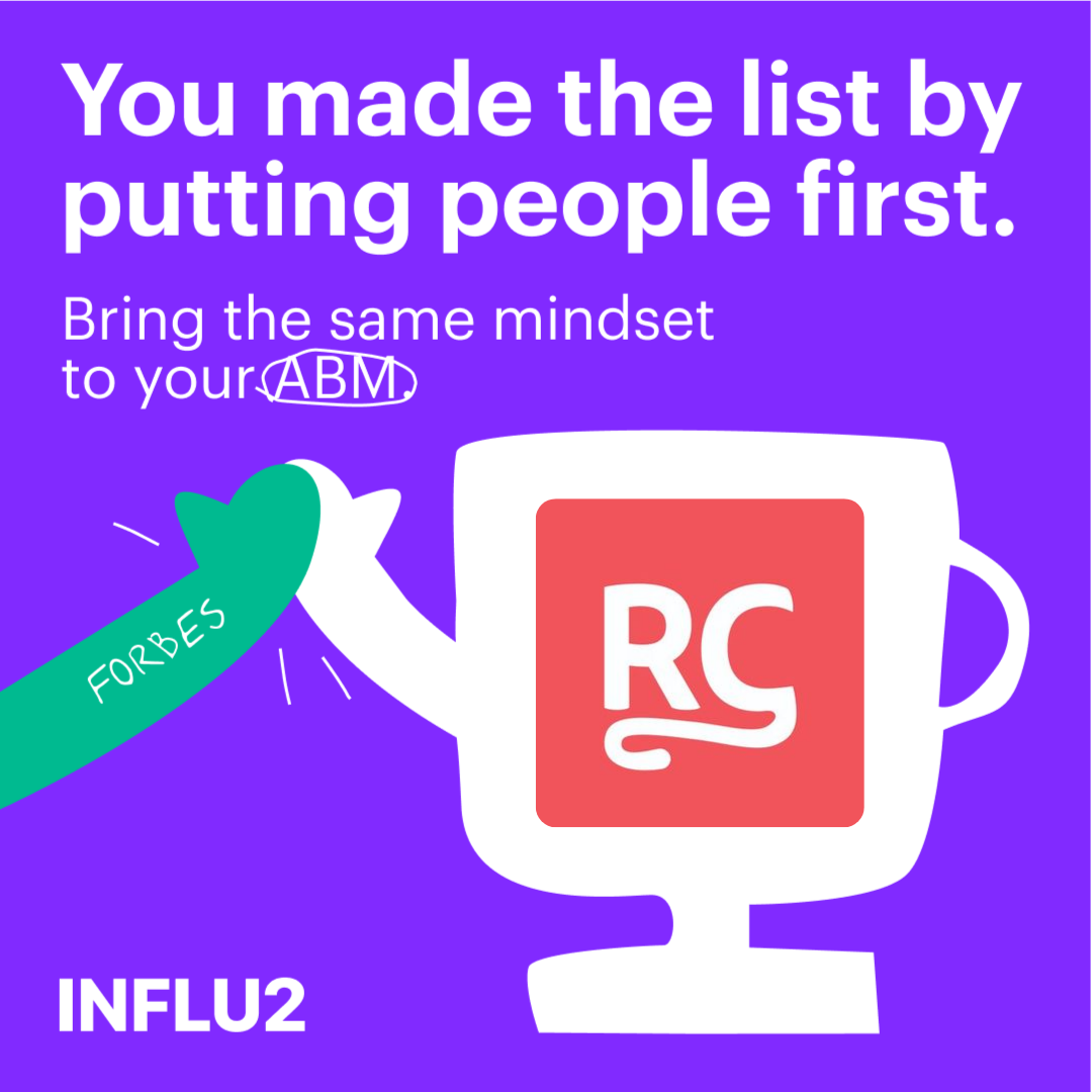 Influ2 x B2B marketing Facebook ad: Make ABM about people, not logos