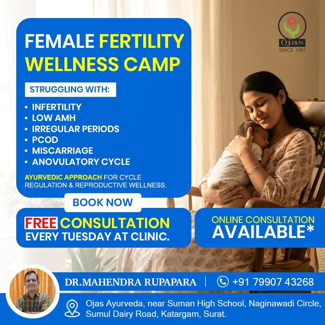 Ojas Ayurved Facebook ad: Struggling to Conceive? We Can Help