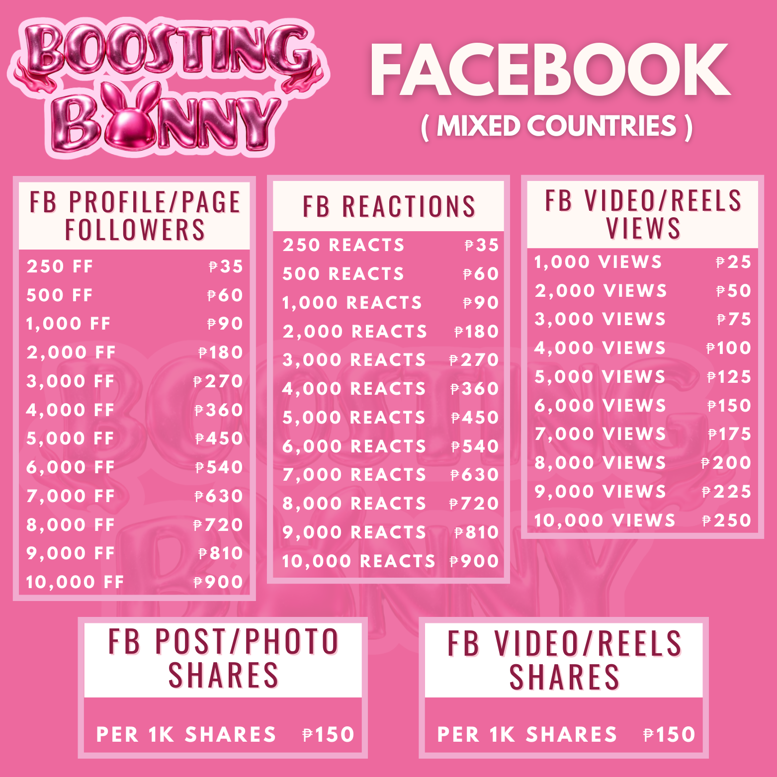 Boosting Bunny Facebook ad