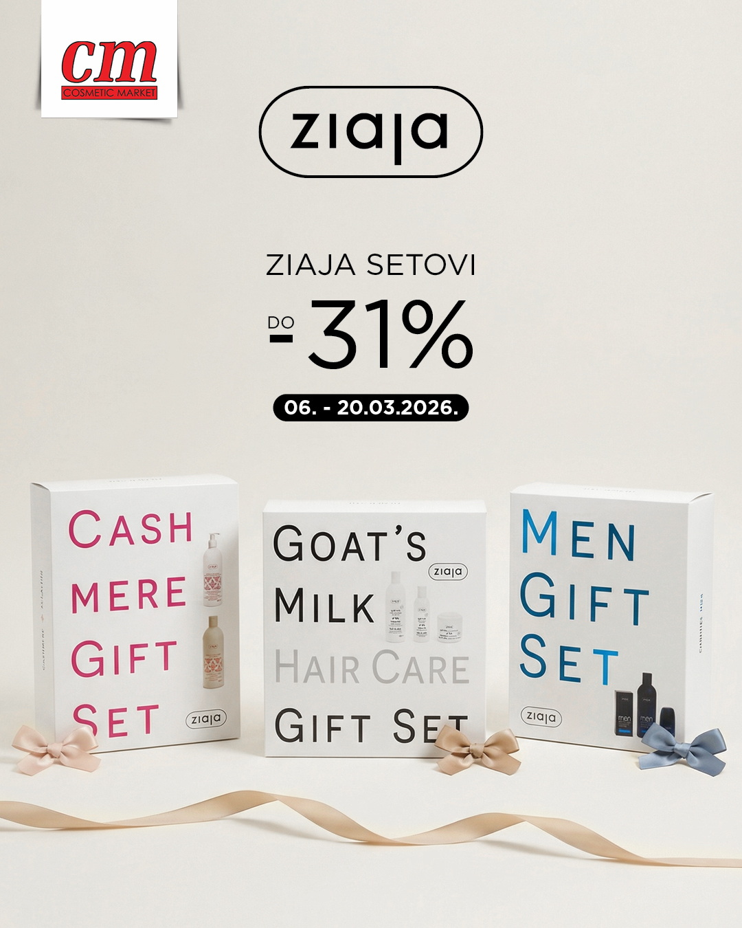 Ziaja Bosna i Hercegovina Facebook ad from Mar 5, 2026