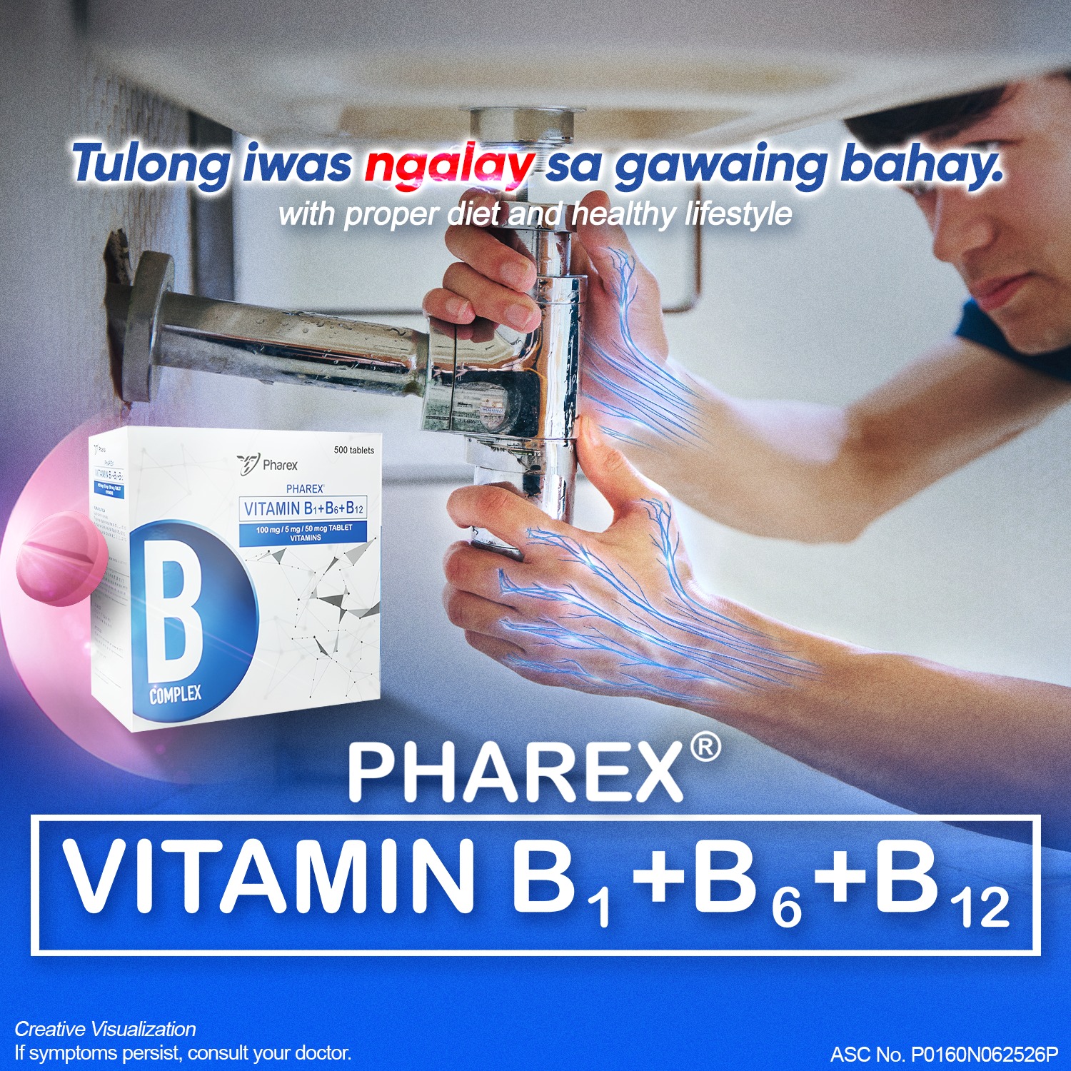 Pharex B-Complex Facebook ad: Maraming extra time sa bahay?