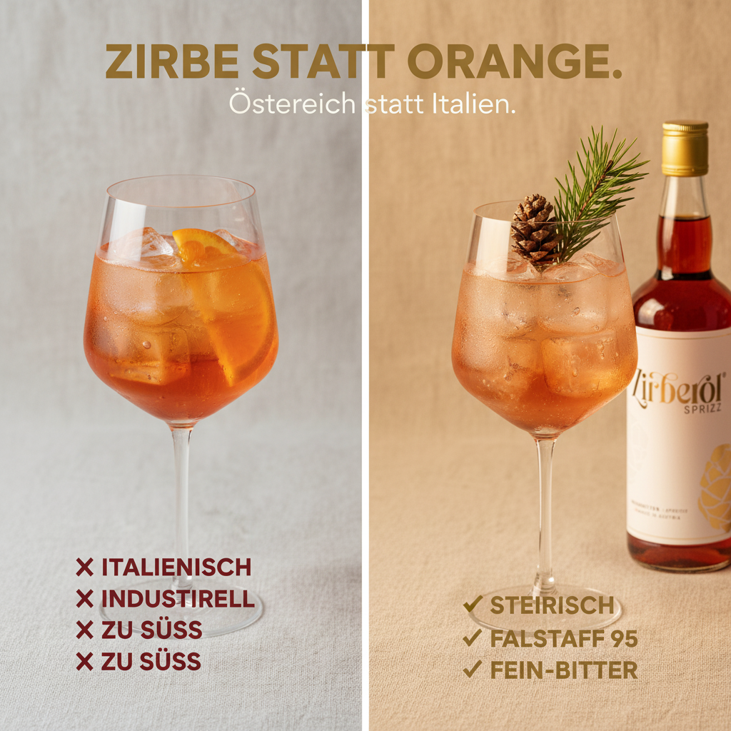 Zirberol Facebook ad: Fein. Herb. Alpin.