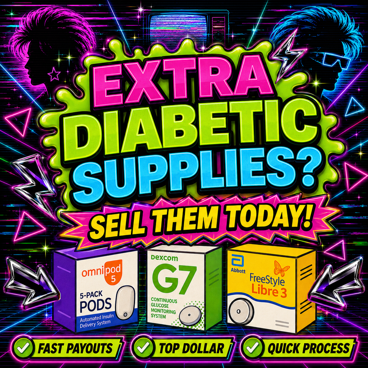 Jax Diabetic Supplies for Cash Facebook ad: Sell Your Extra Diabetic Supplies