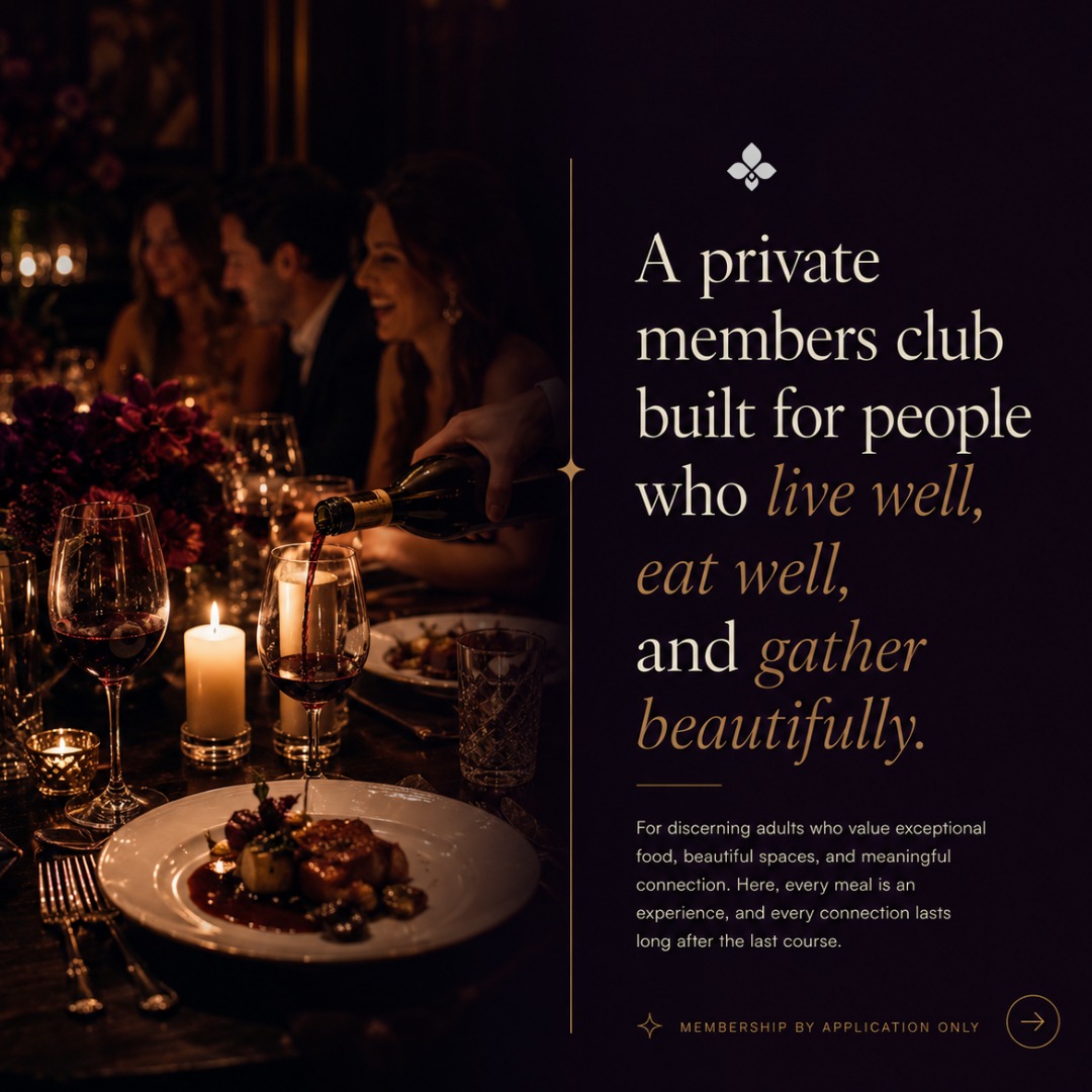Black Orchid Social Club Facebook ad: You've been to the dinners.