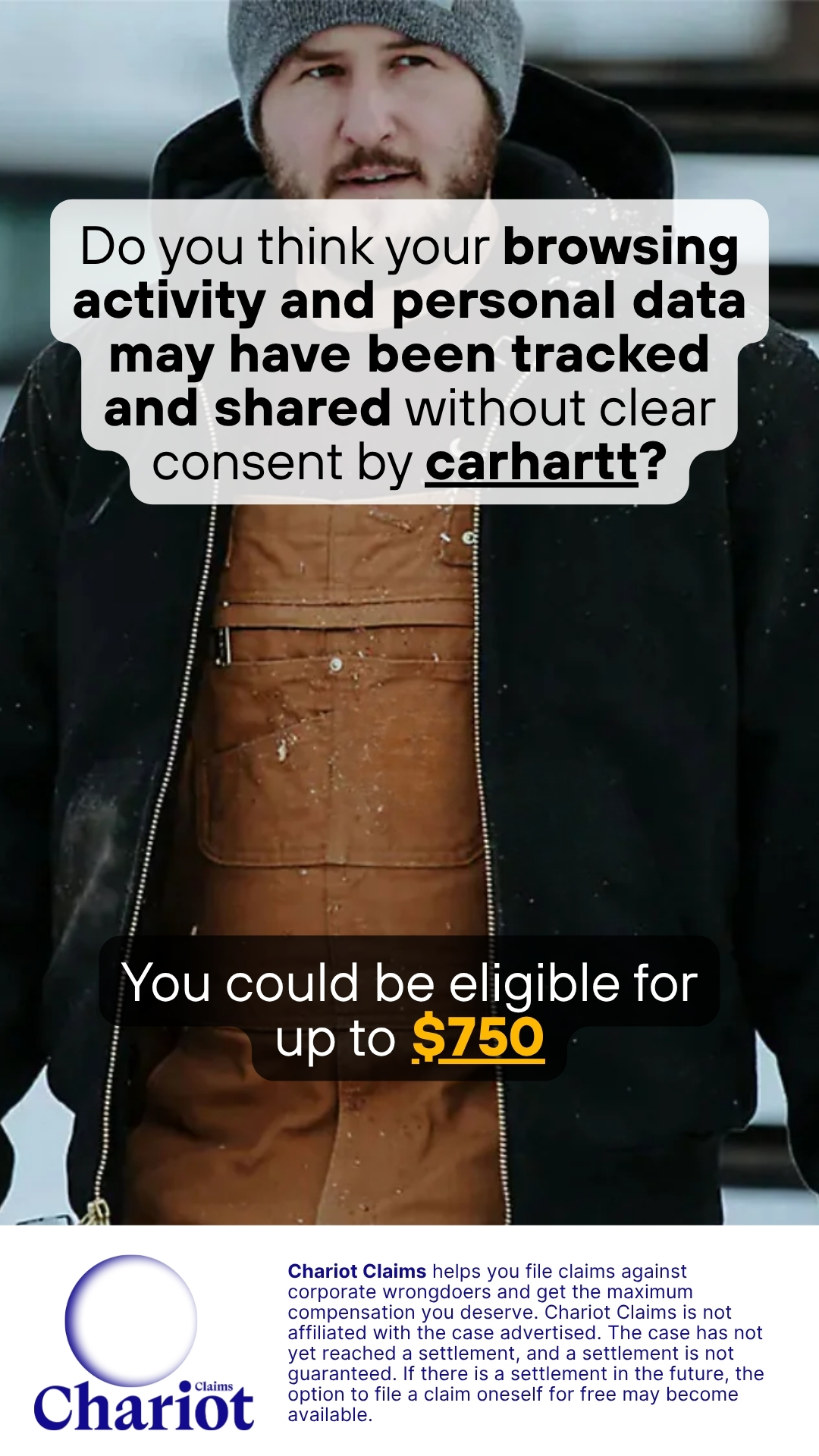 Chariot Claims - formerly ClaimClam Facebook ad