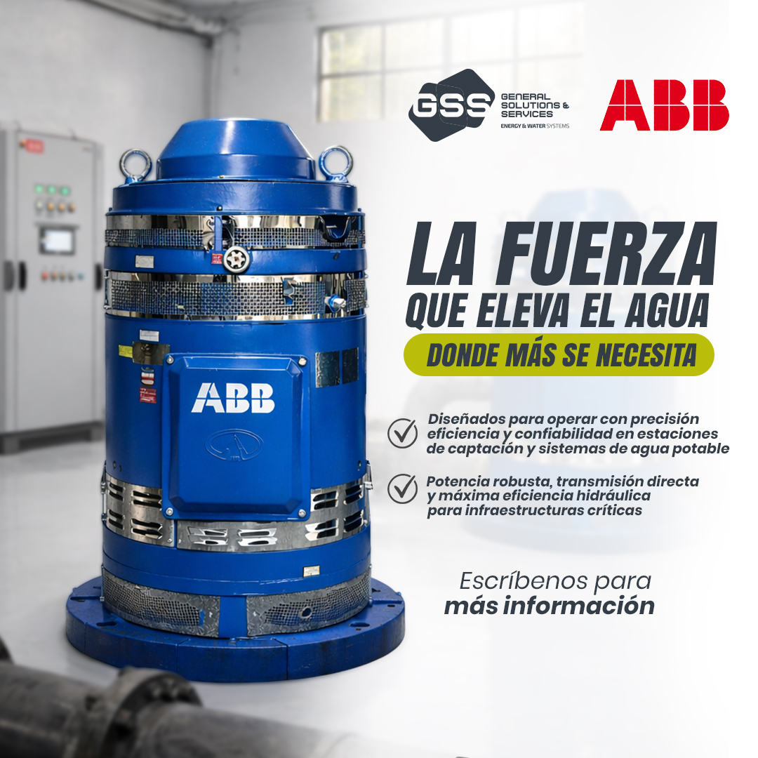 GSS General Solutions & Services Facebook ad: Motores de eje hueco para bombas verticales tipo turbina