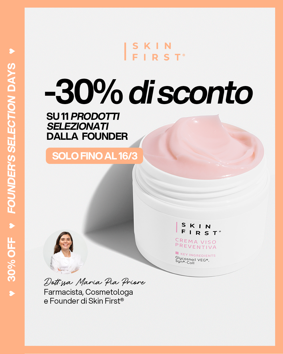 SKIN FIRST Facebook ad