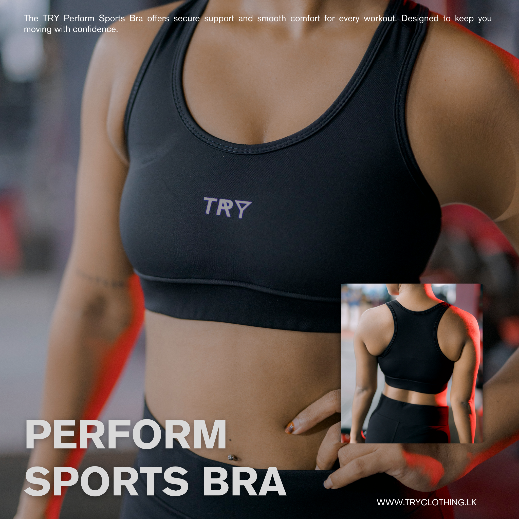 TRY Clothing Facebook ad: Train harder. Perform better.