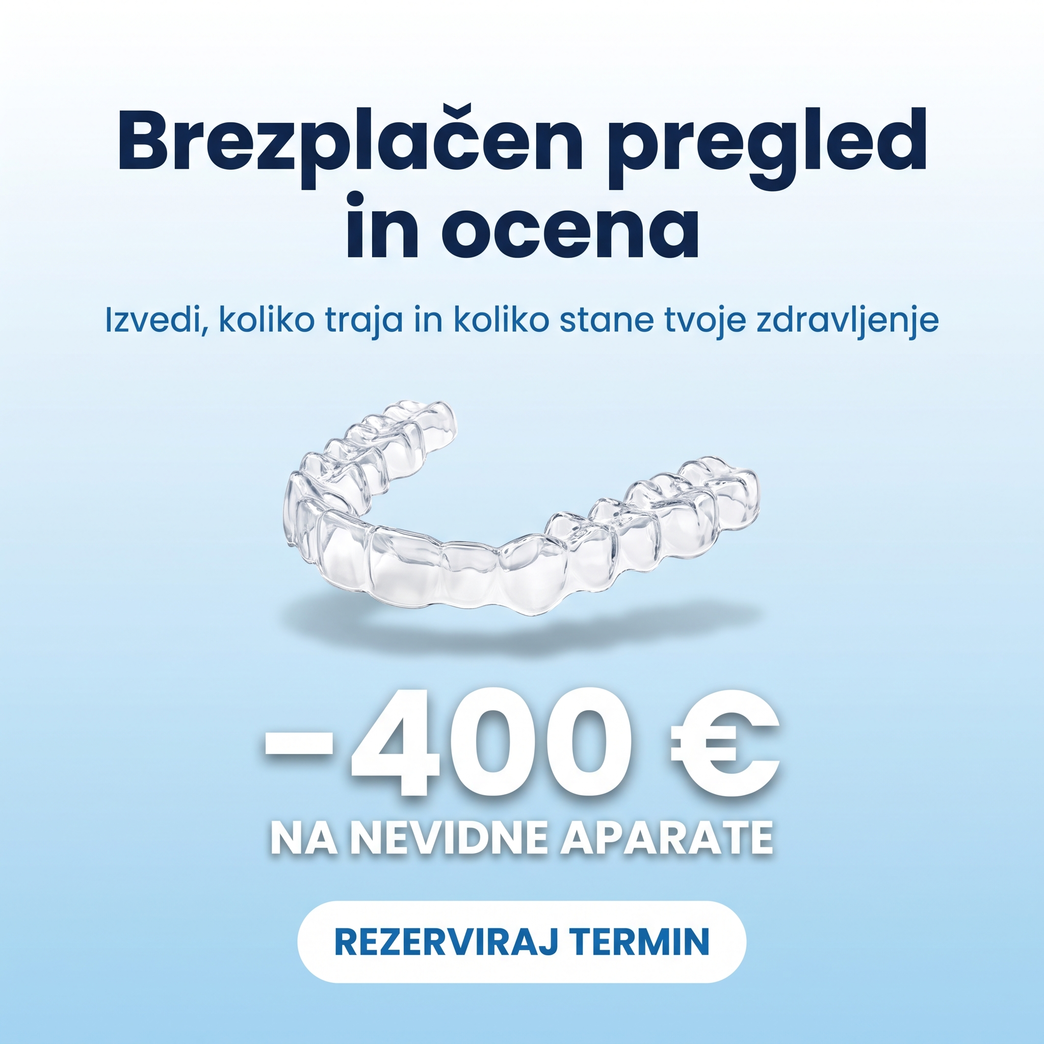 OrthoDental Facebook ad: Brezplačen Invisalign pregled - brez obveznosti