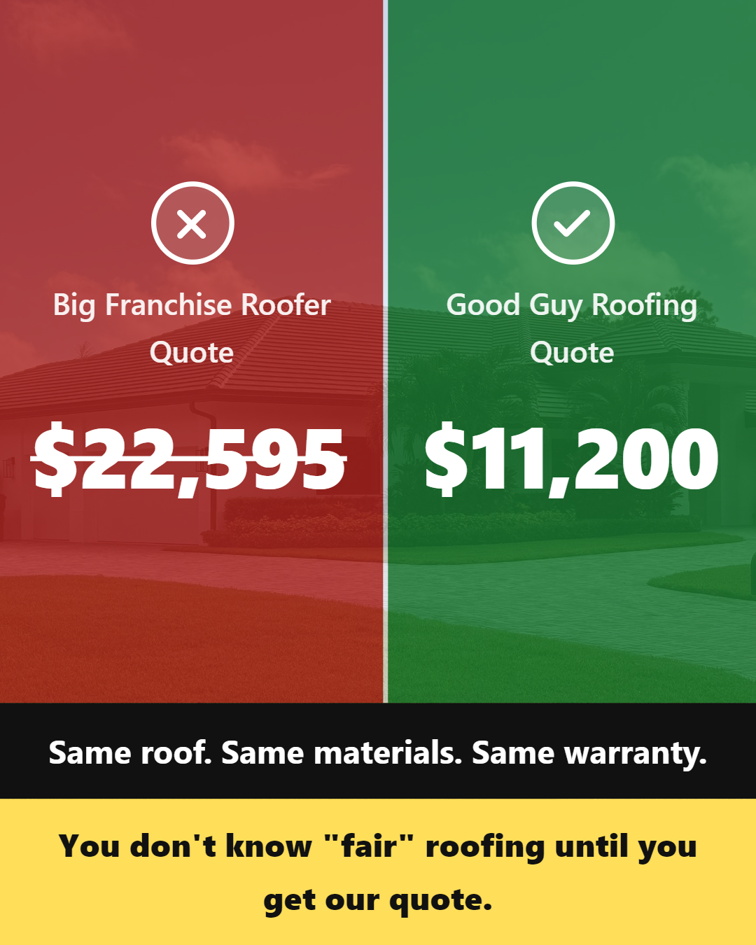 Good Guy Roofing Facebook ad