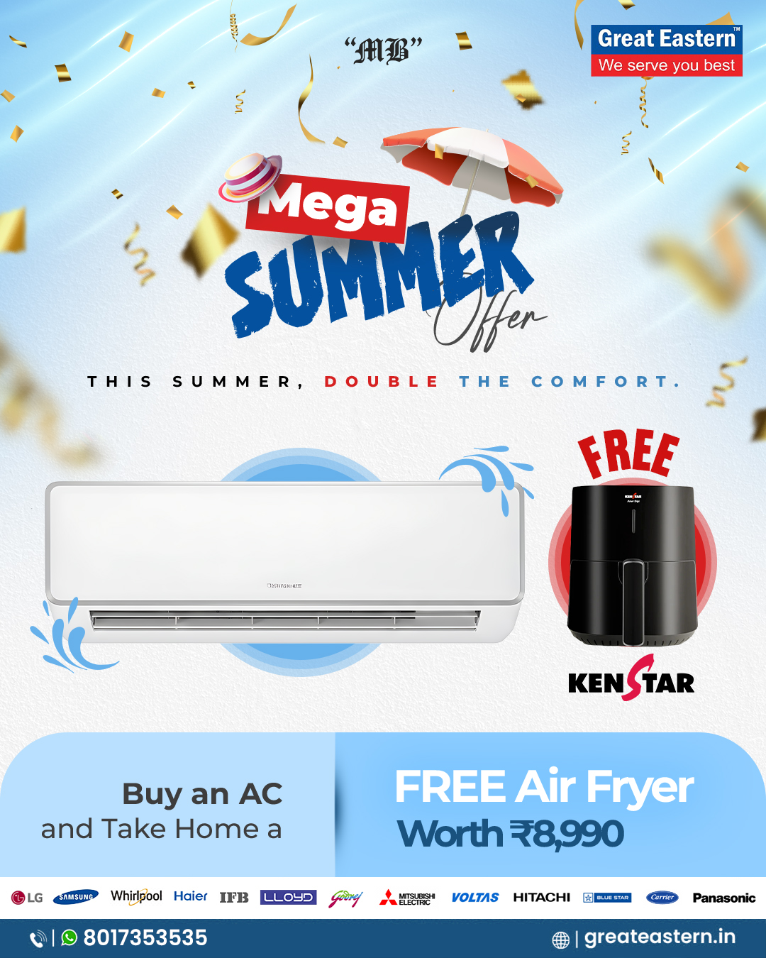 GREAT EASTERN TRADING CO Facebook ad: Buy AC & Get FREE Air Fryer