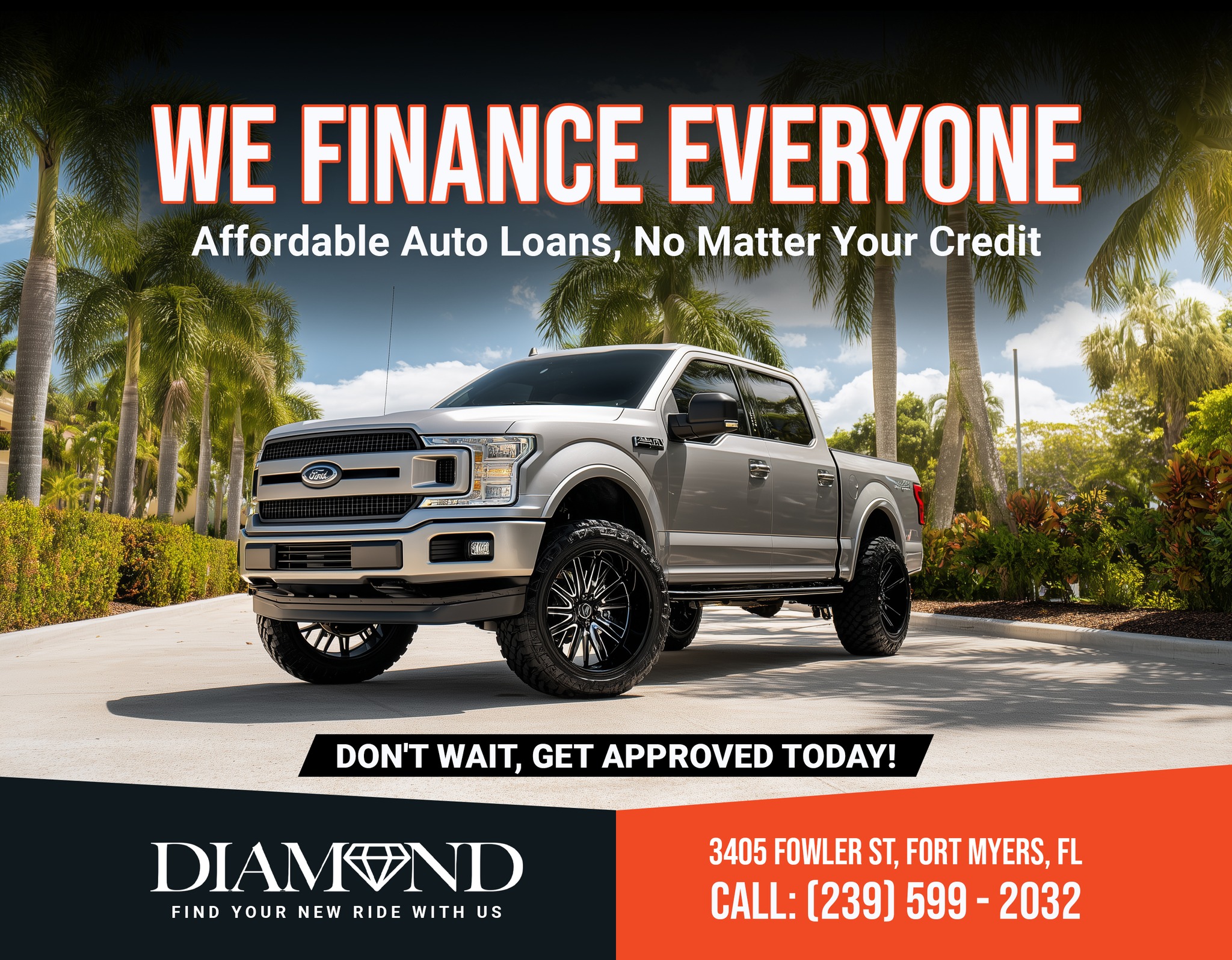 Diamond Cut Autos Facebook ad: AS LOW AS $2500 DOWN PAYMENTS WAC