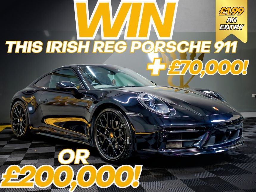 R KINGS Competitions Facebook ad: Last Week to Win A Porsche OR €200K