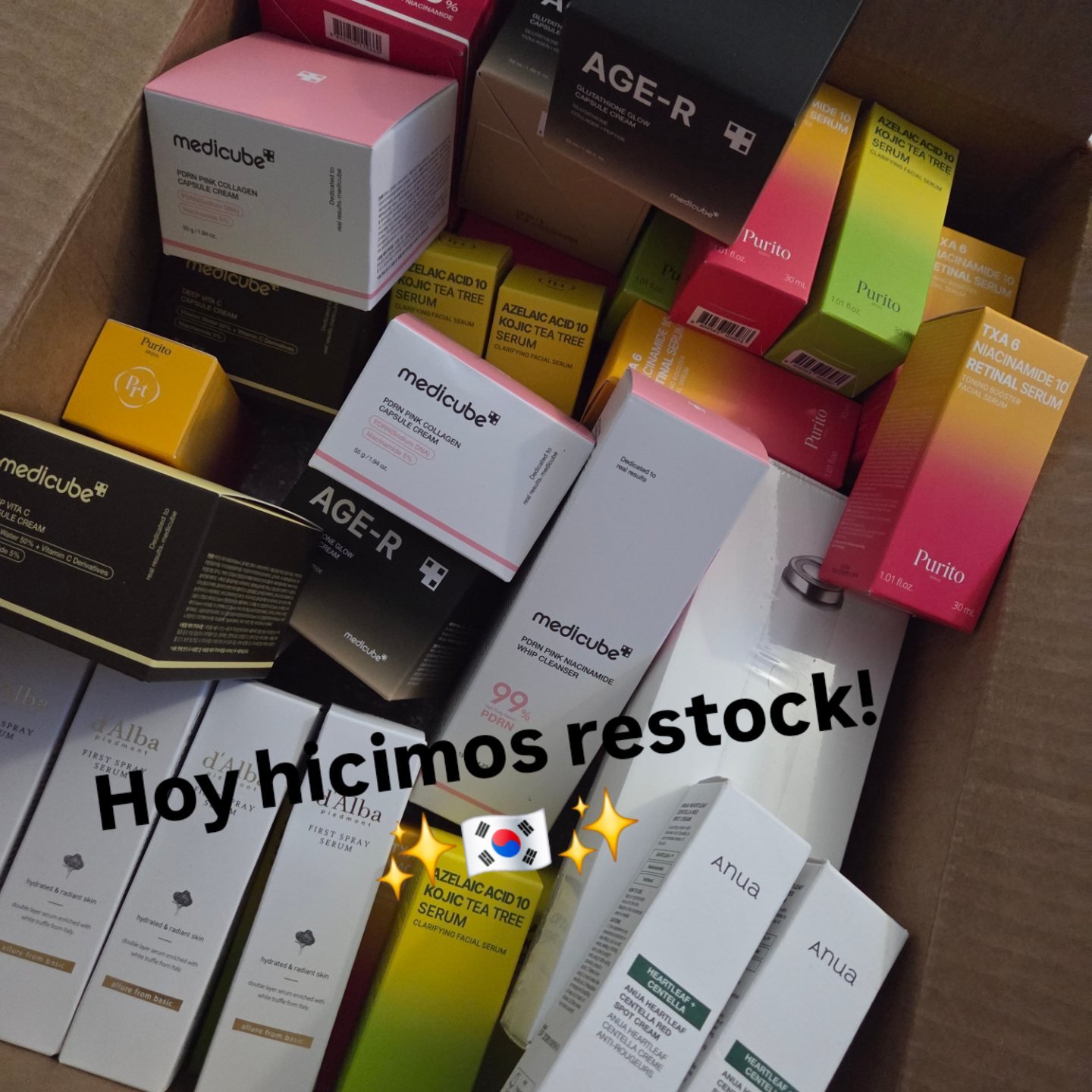 Premium SkinCare Products PR Facebook ad: Desde temprano en la mañana haciendo restock de…