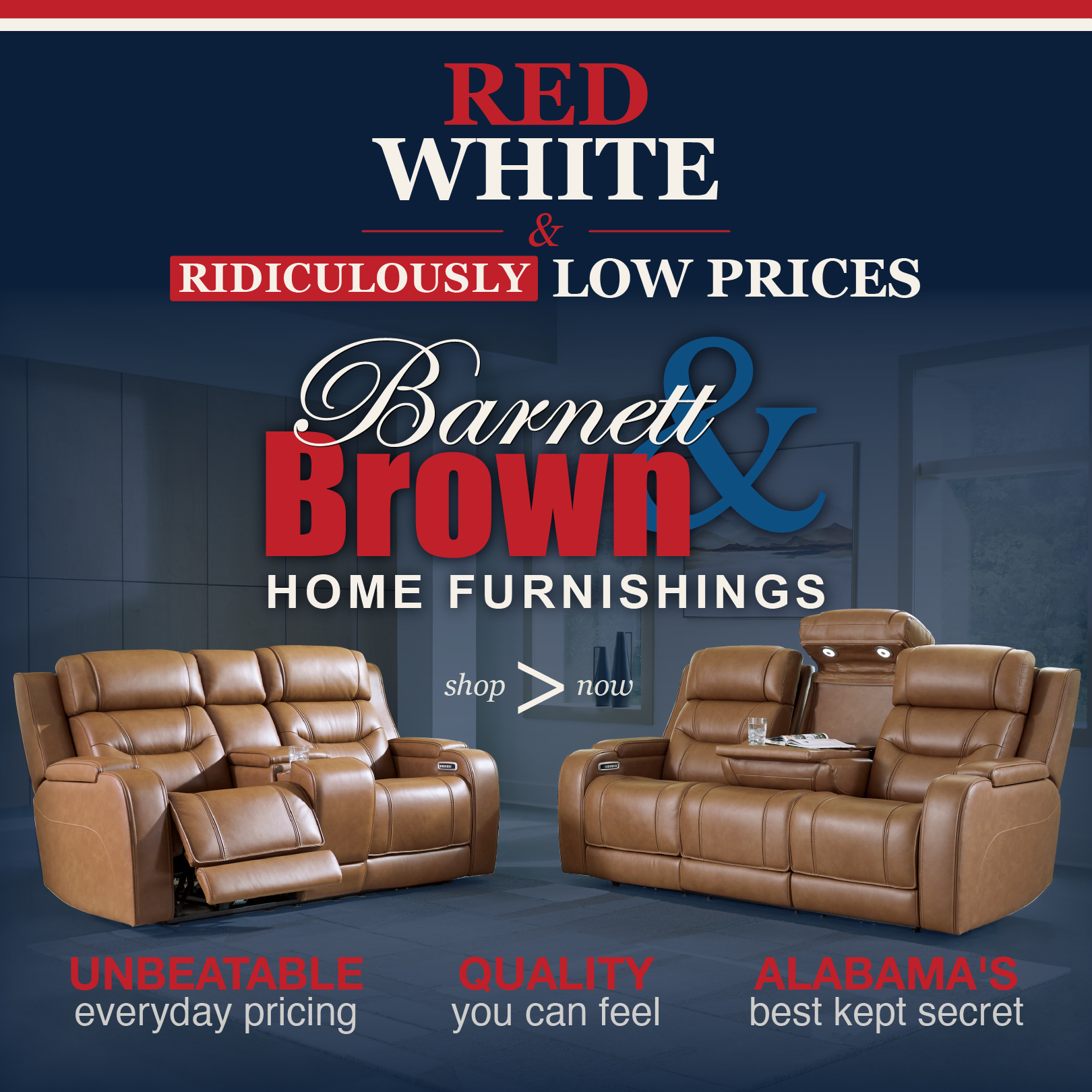 Barnett and Brown Home Furniture Facebook ad