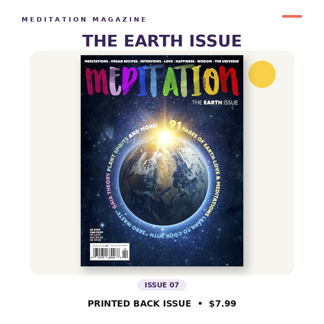 Meditation Magazine Facebook ad: Come Back to Earth