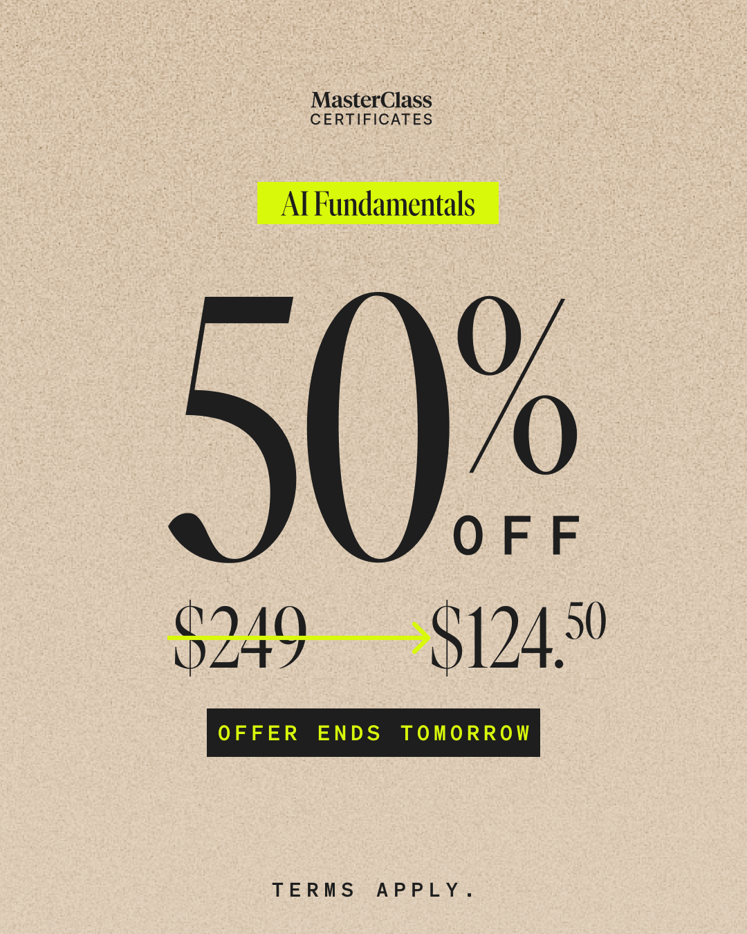 MasterClass Facebook ad