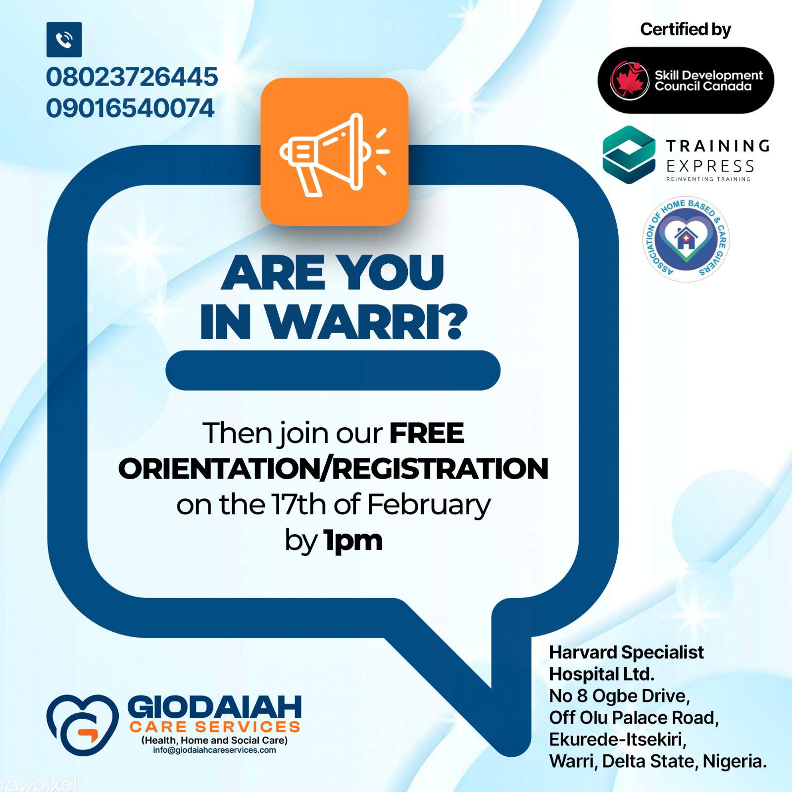 Giodaiah Care Services Ltd  Facebook ad