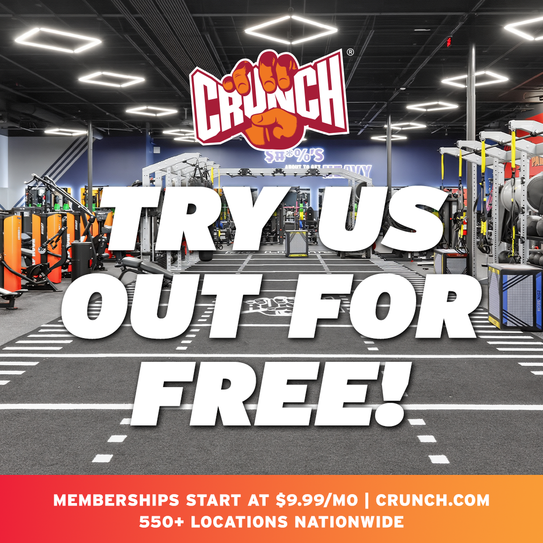 Crunch Fitness Facebook ad