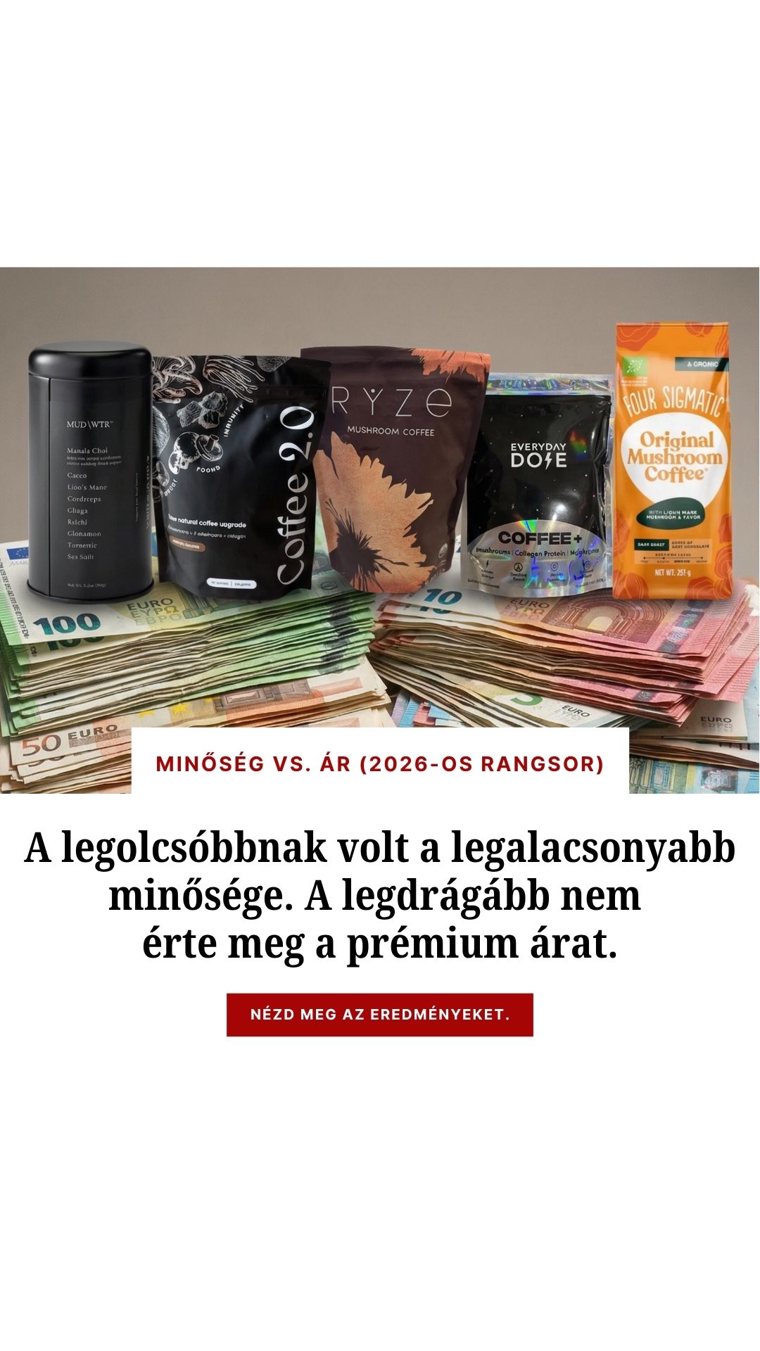 Lena Hoffmann Facebook ad: 5 gombakávét teszteltem fókuszra és energiára