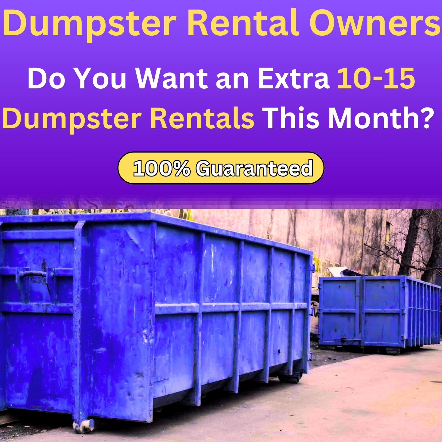 Rent MORE Dumpsters Facebook ad
