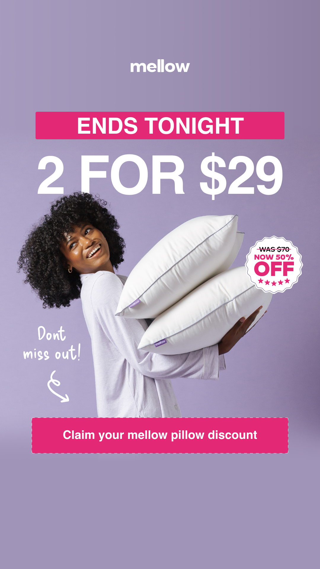 Mellow Sleep Co. Facebook ad from Mar 5, 2026