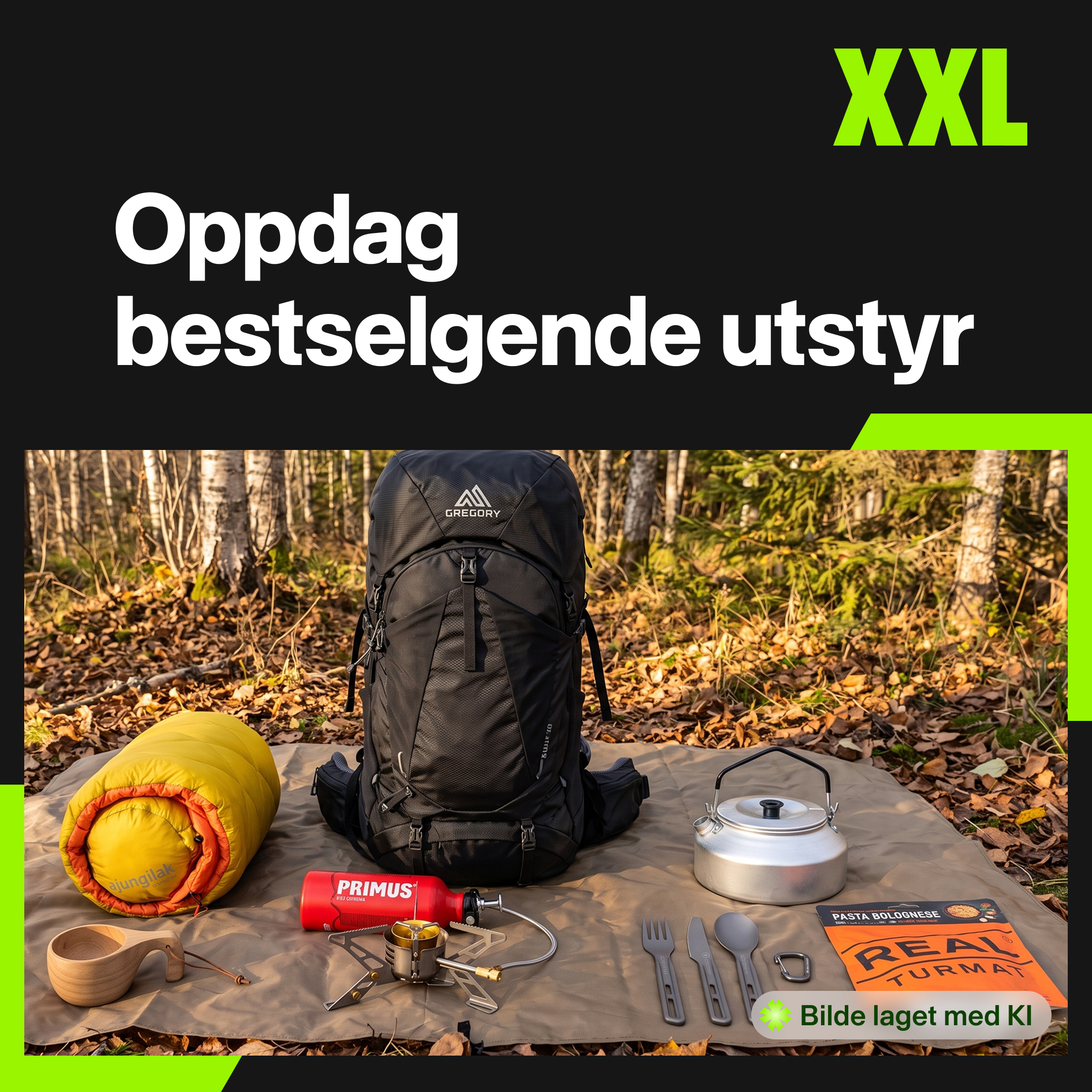 XXL Sport & Villmark Facebook ad: Utstyret alle velger denne sesongen