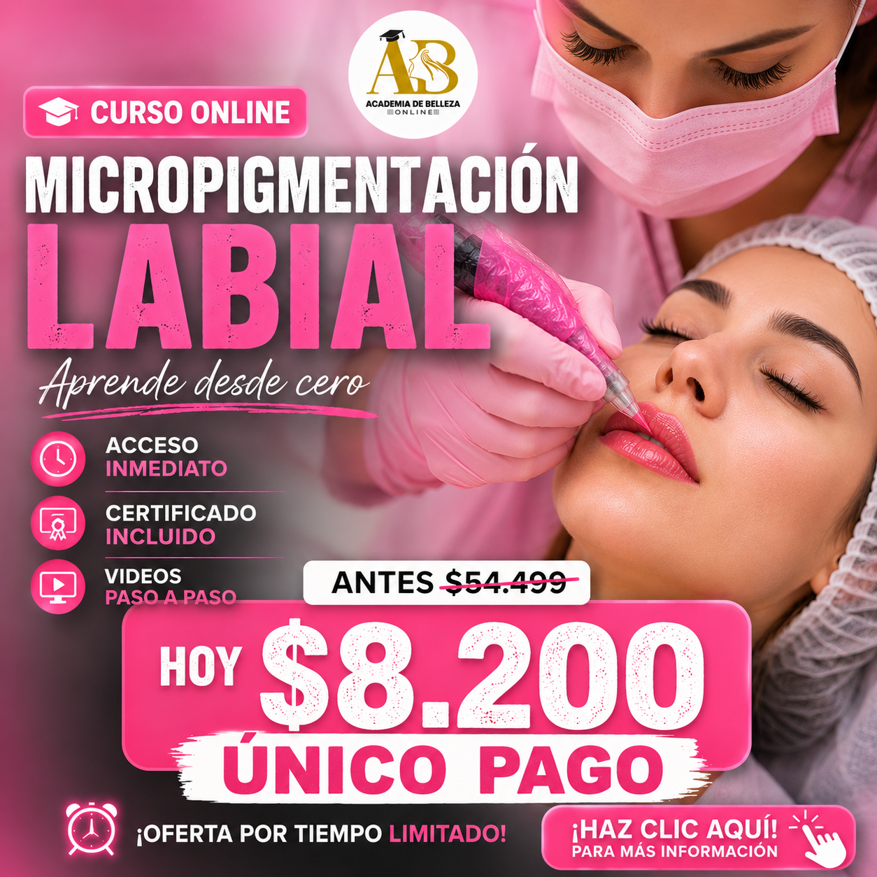 Academia de Belleza Glow Facebook ad