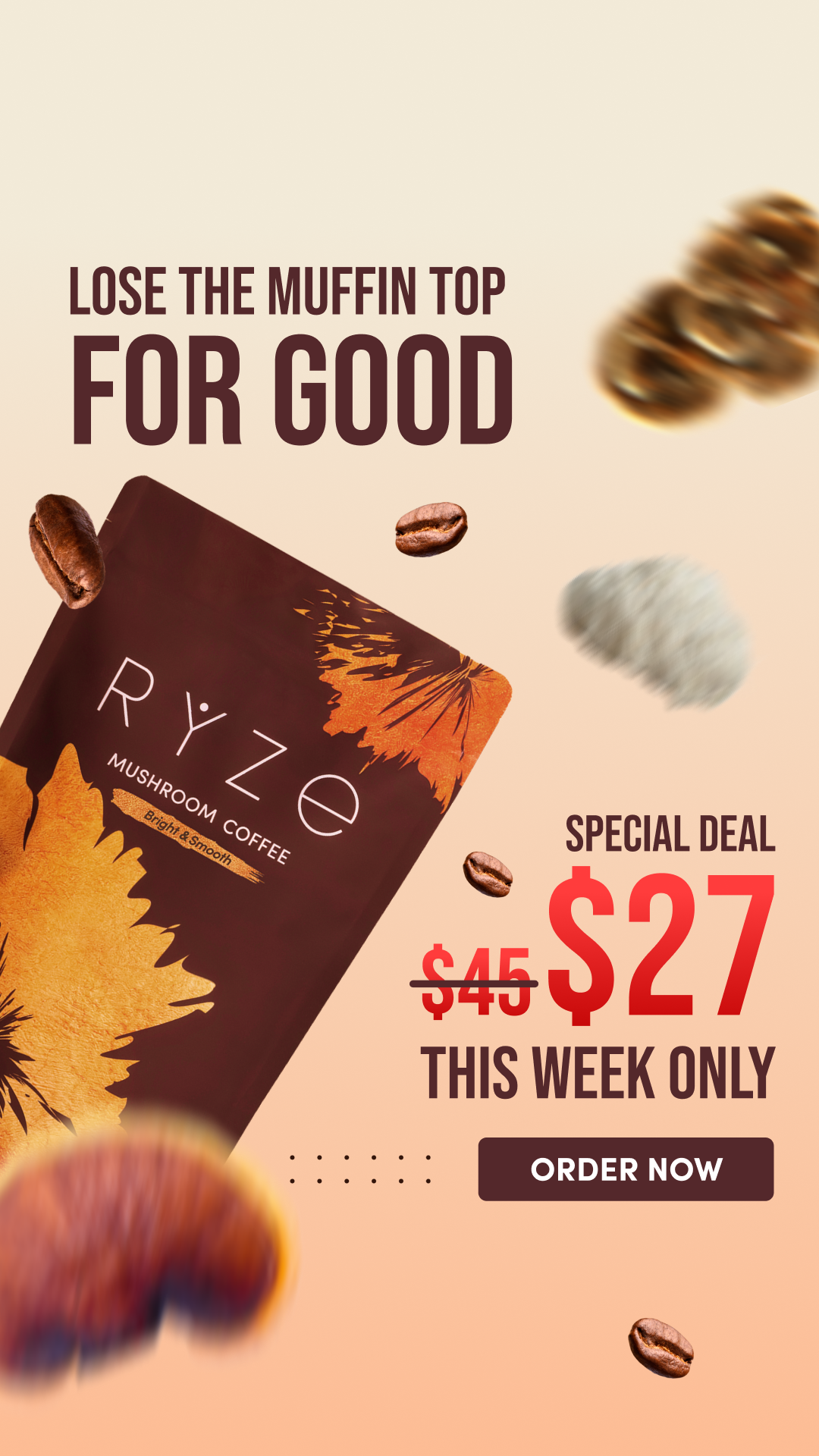 RYZE Superfoods Facebook ad