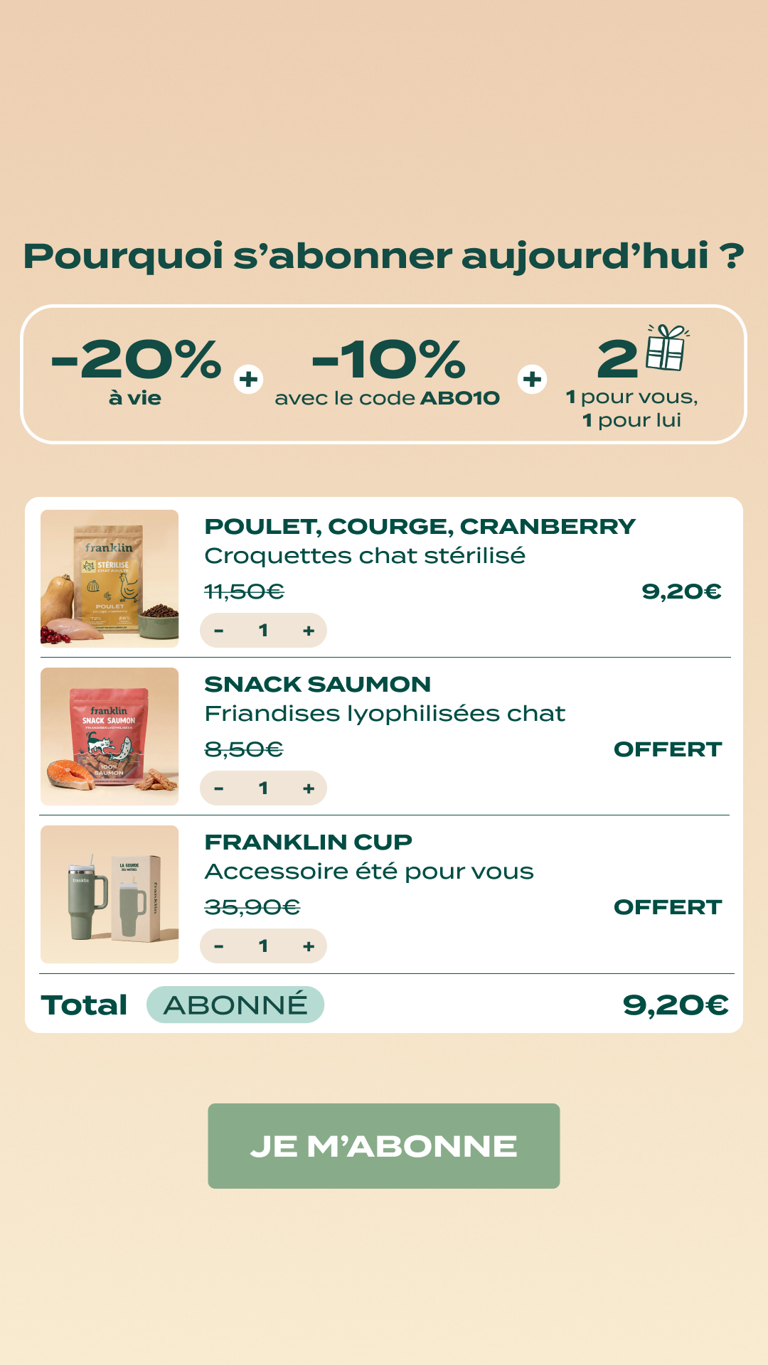 Franklin Pet Food Facebook ad