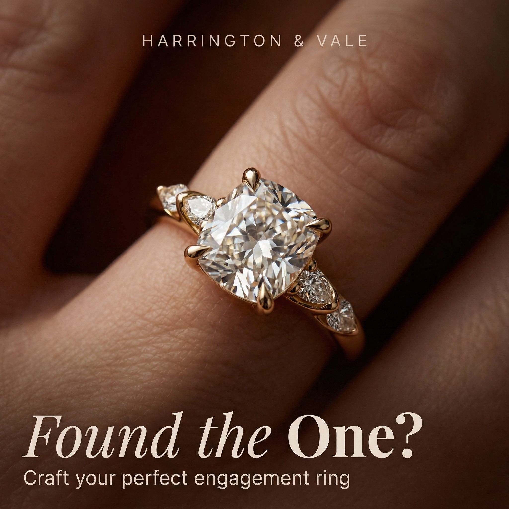 Harrington & Vale Facebook ad: Rings As Unique As Your Love