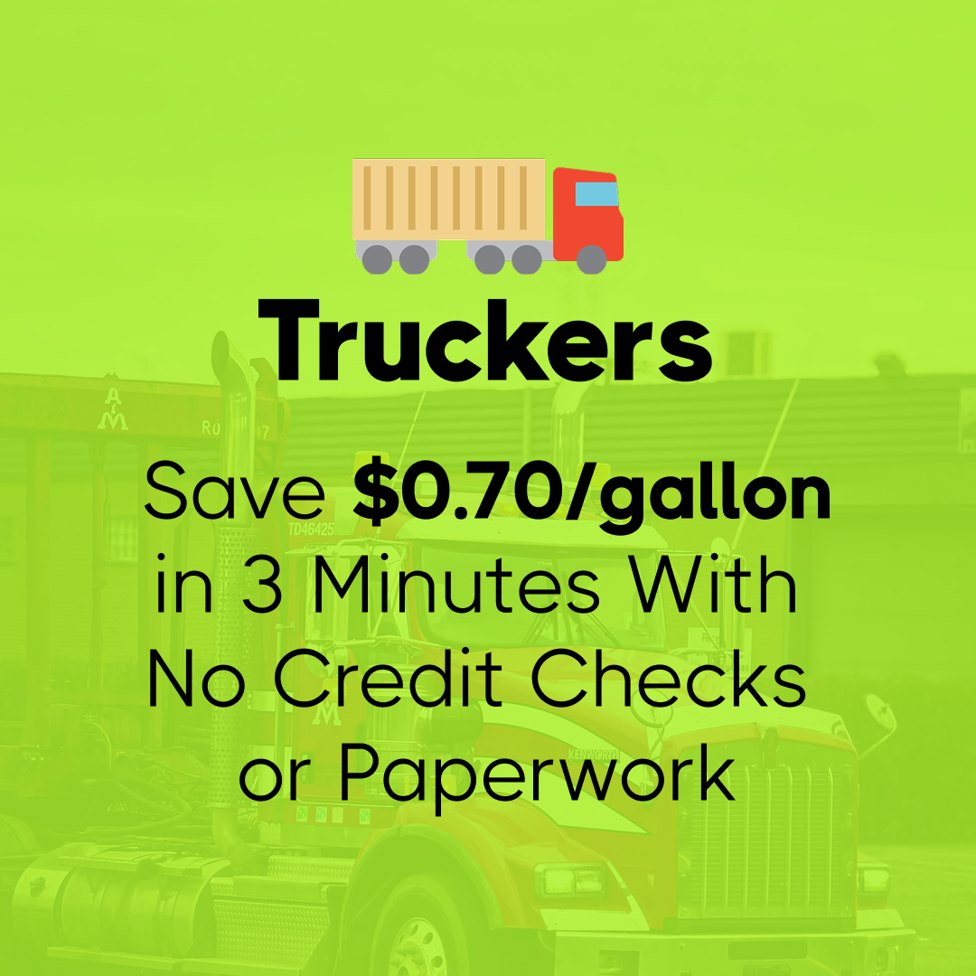 Greenlane Facebook ad: Truckers - Save Avg $0.70/gal in 3 Minutes