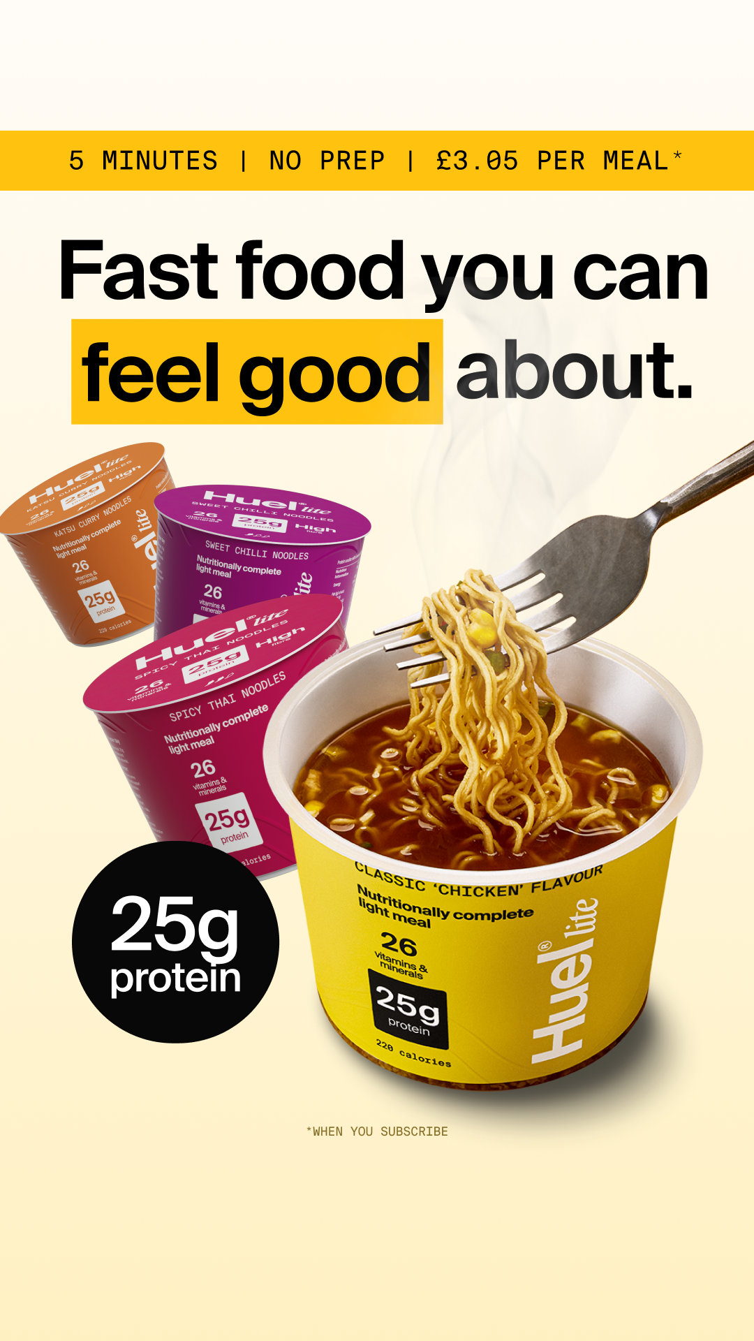 Huel Facebook ad