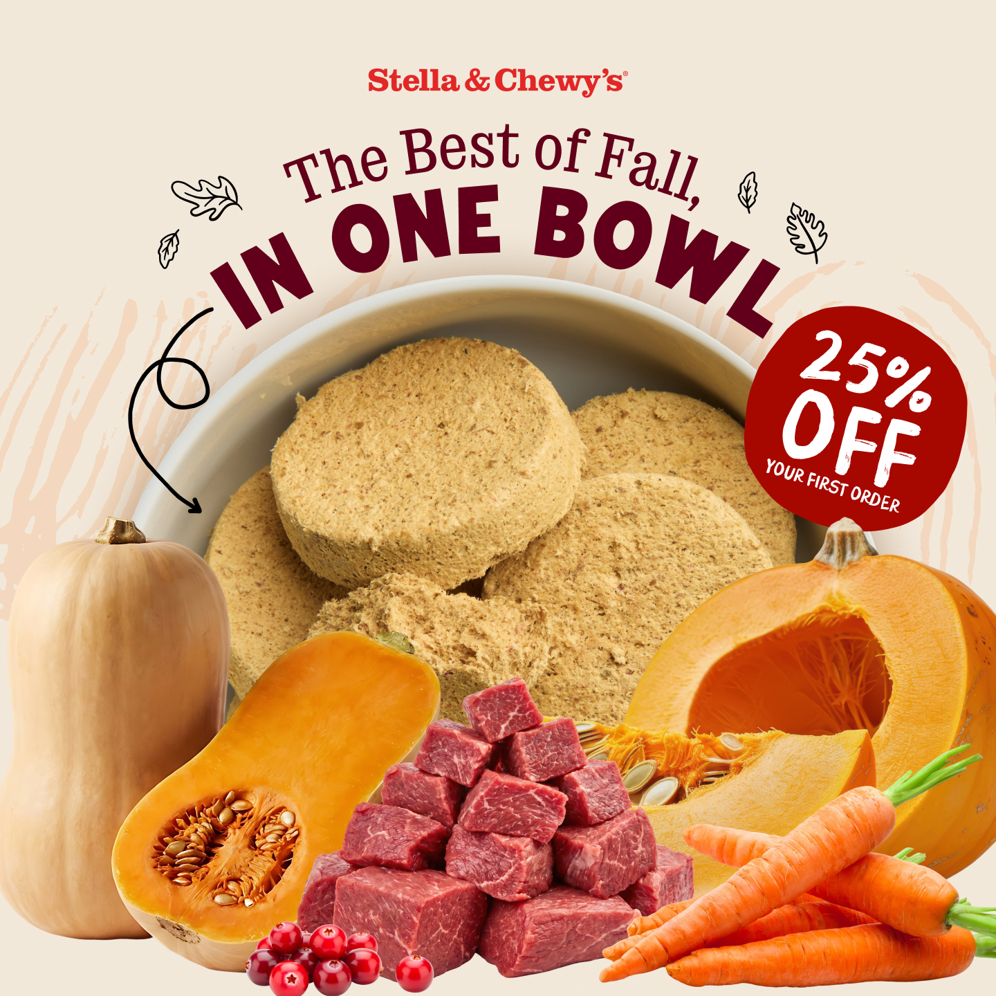 Stella & Chewy's Facebook ad: A Fall Harvest, Made Simple