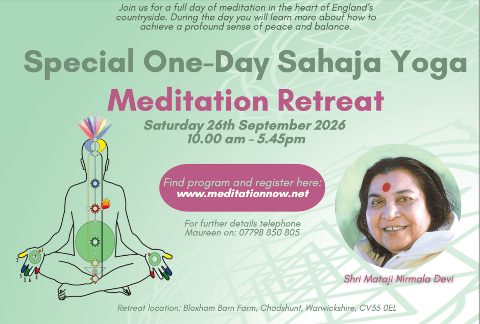 Free Meditation, London Facebook ad: Sahaja Yoga Meditation, Special One Day Retreat, Saturday…