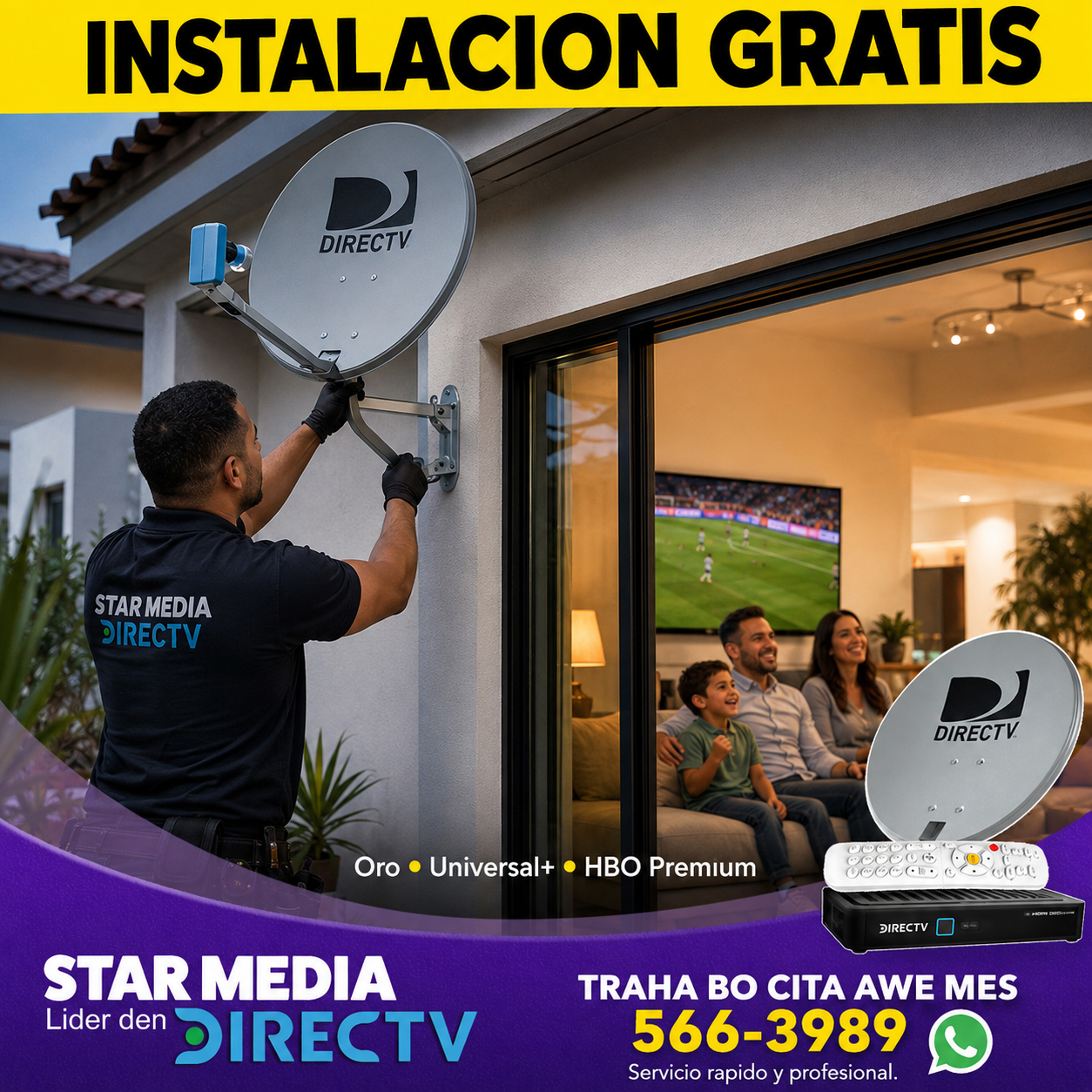 Star Media Aruba Facebook ad: Instalacion Gratis -->>