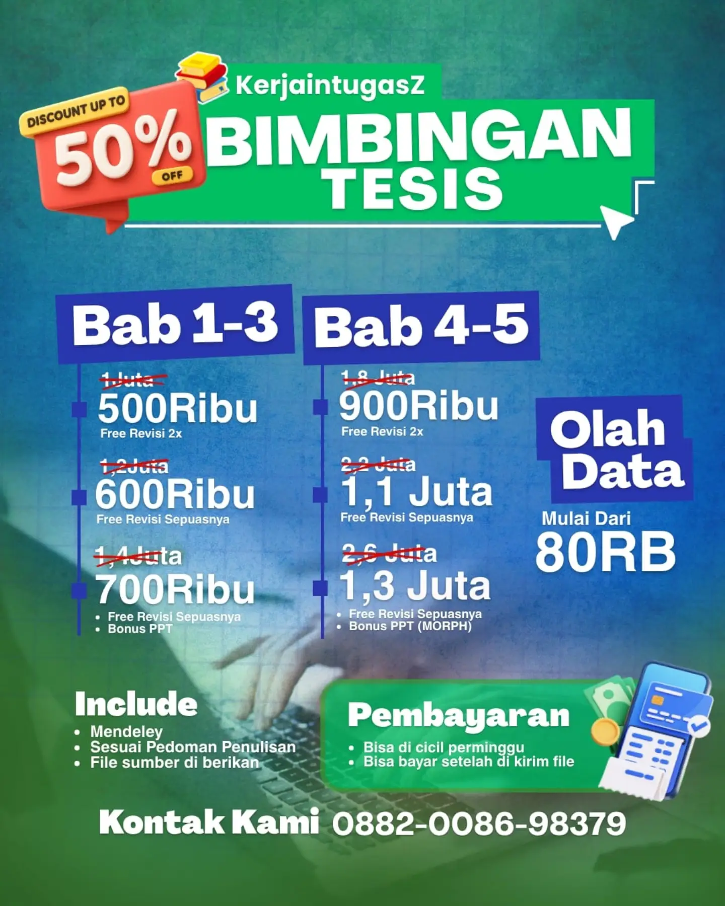 Kerjaintugas Facebook ad: PROMO KONSULTASI TESIS, DISKON 50%