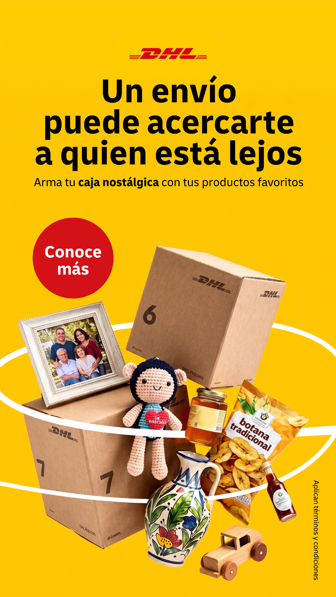 DHL Latinoamérica Facebook ad: Un pedacito de casa, a un mundo de distancia