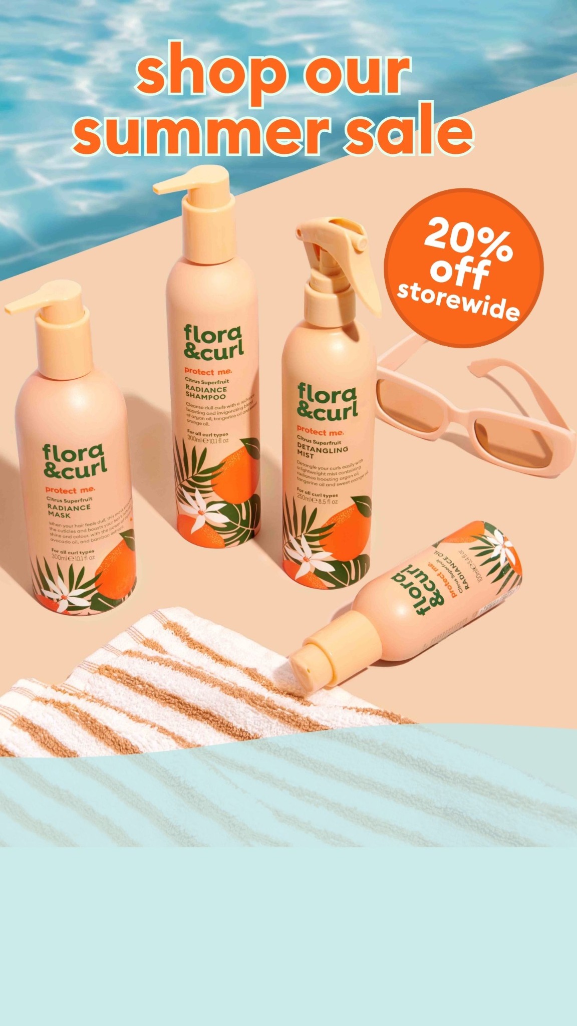 Flora & Curl Haircare Facebook ad