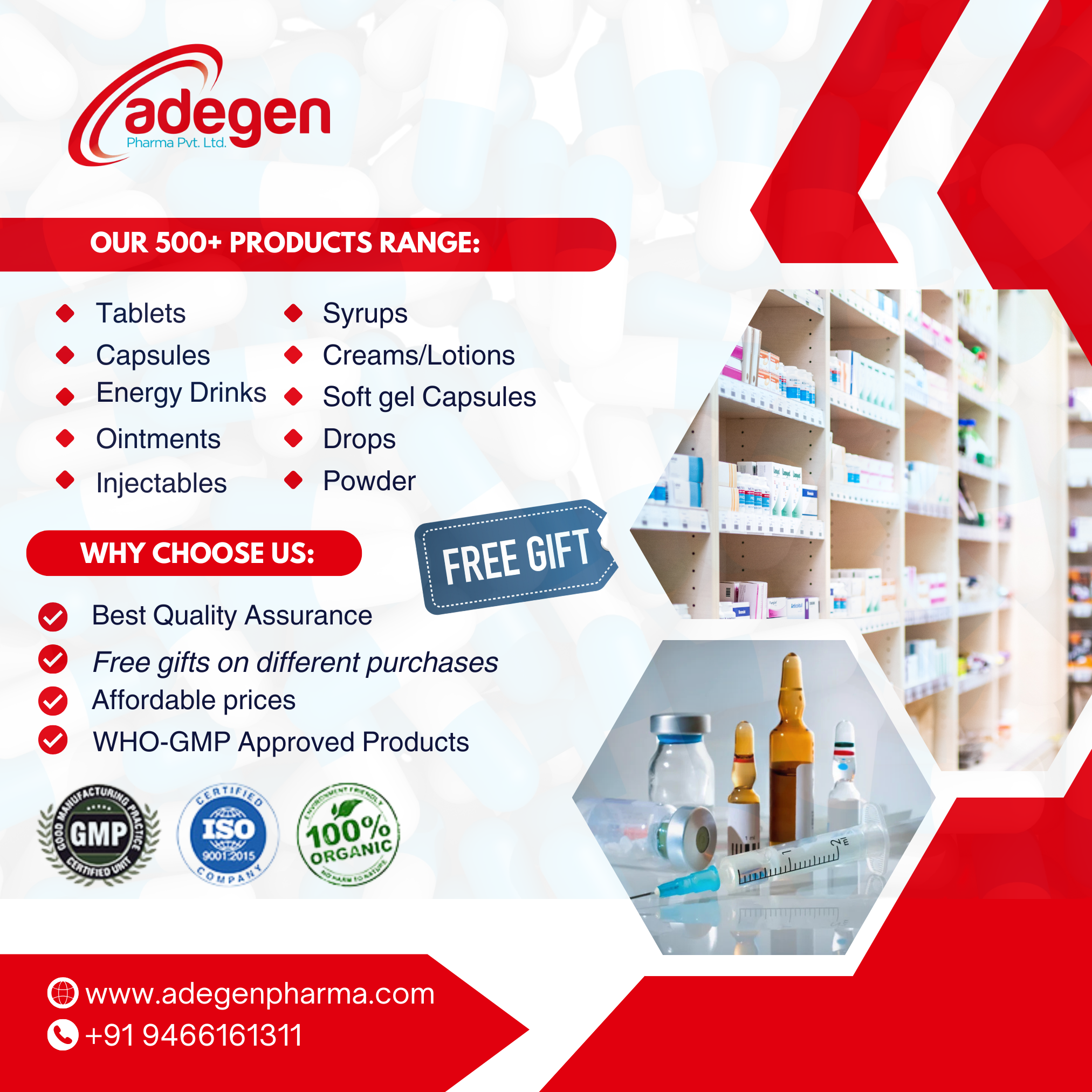 Adegen Pharma Pvt Ltd Facebook ad: Chat with us