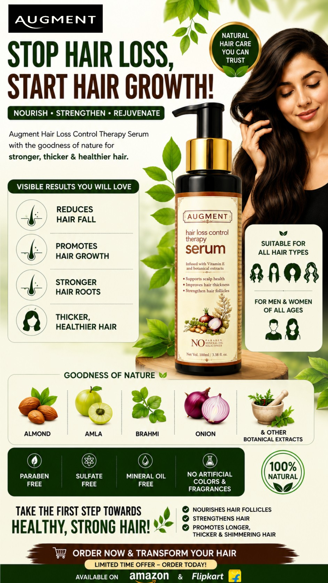 Augmenting Life Facebook ad: Natural Hair Growth Therapy