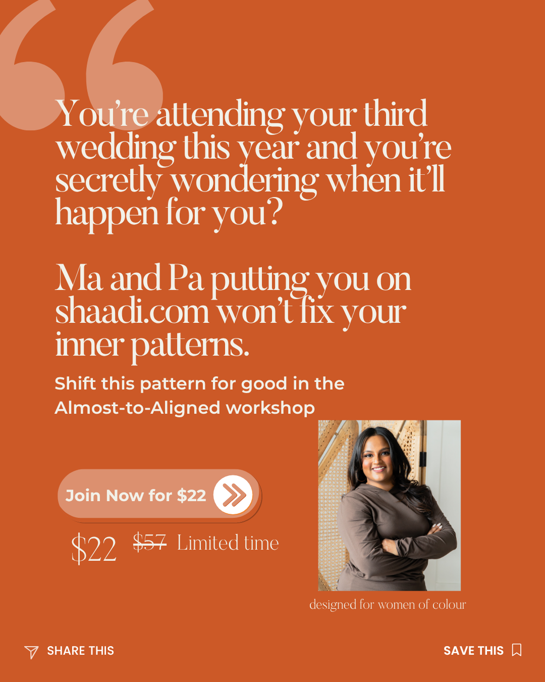 Manifest in Colour Facebook ad: $22 Live Workshop!