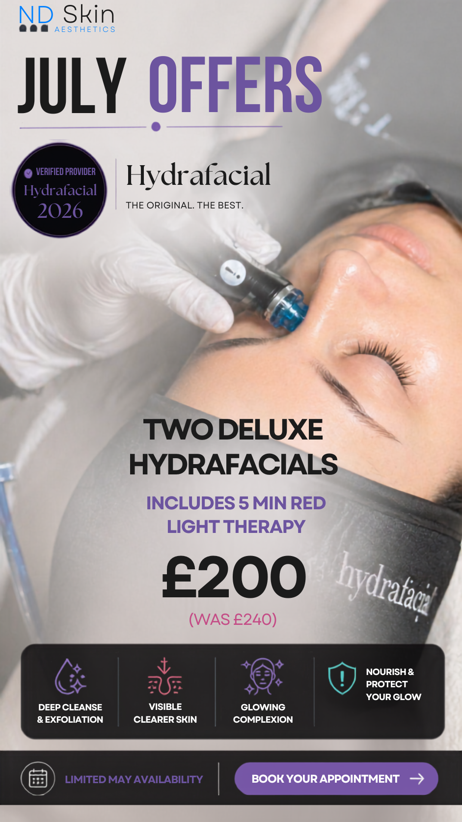 ND Skin Aesthetics Facebook ad: Your skin deserves more than a quick fix…