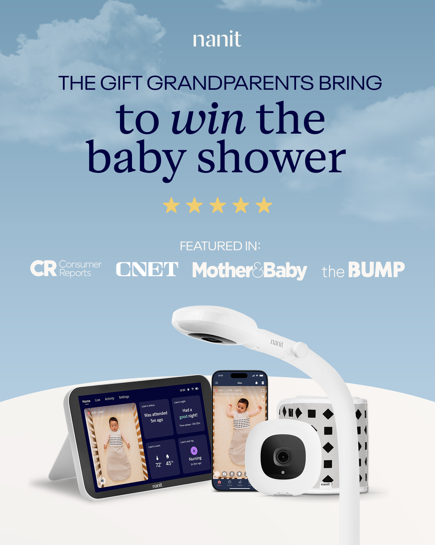 Nanit Facebook ad: Your baby registry must-have